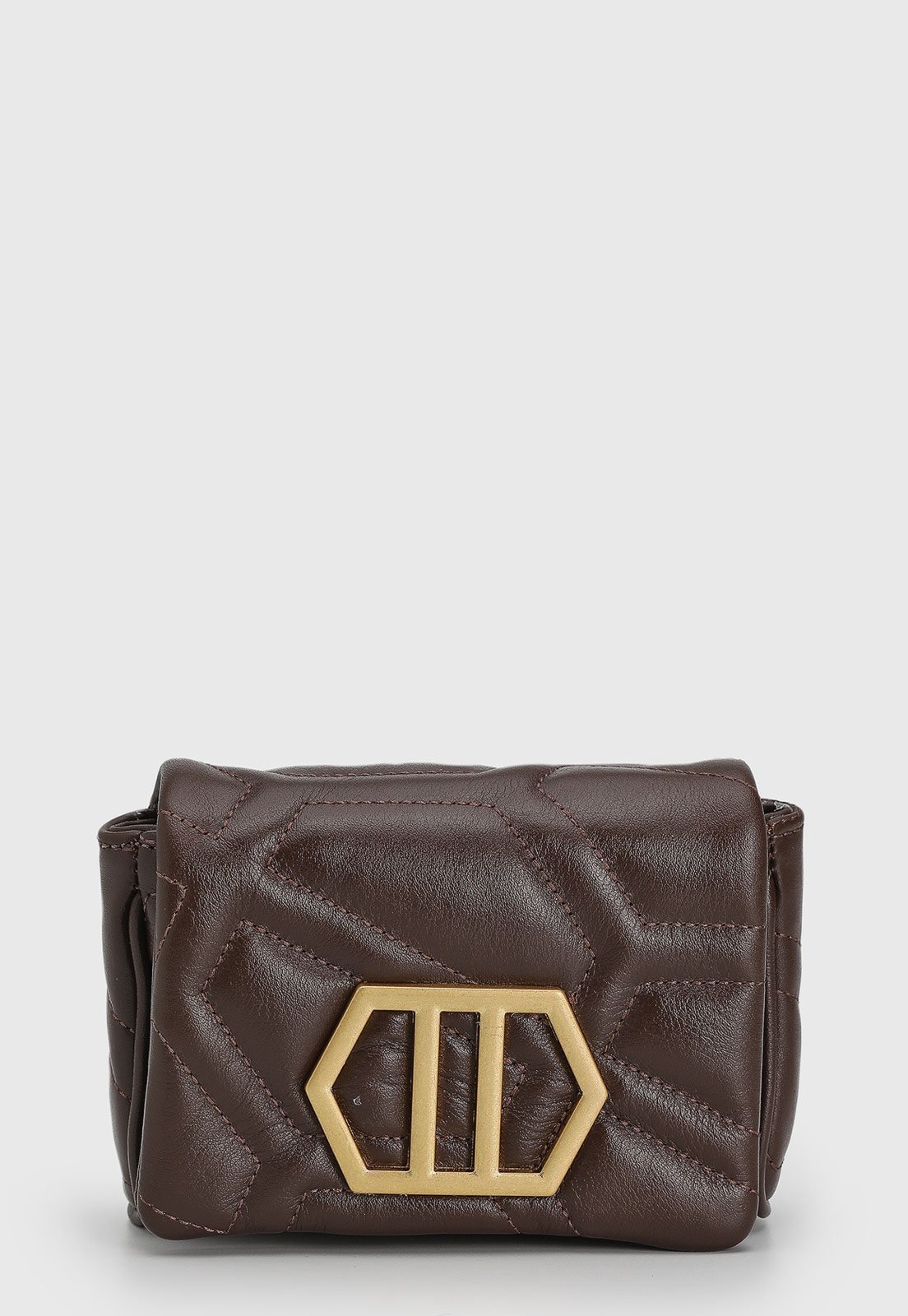 Imagem principal Bolsa Feminina Arezzo Alça Corrente Detalhe Geométrico Arezzo marrom