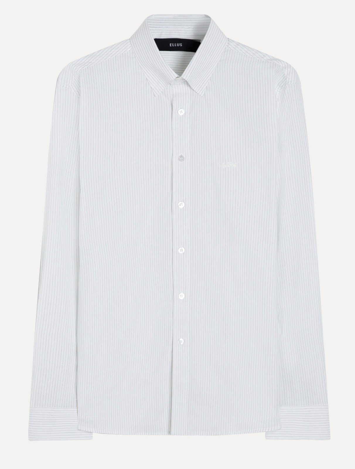Imagem principal Camisa Ellus Masculina Regular Tricoline Lodge Classic Listrada Branca Ellus branco
