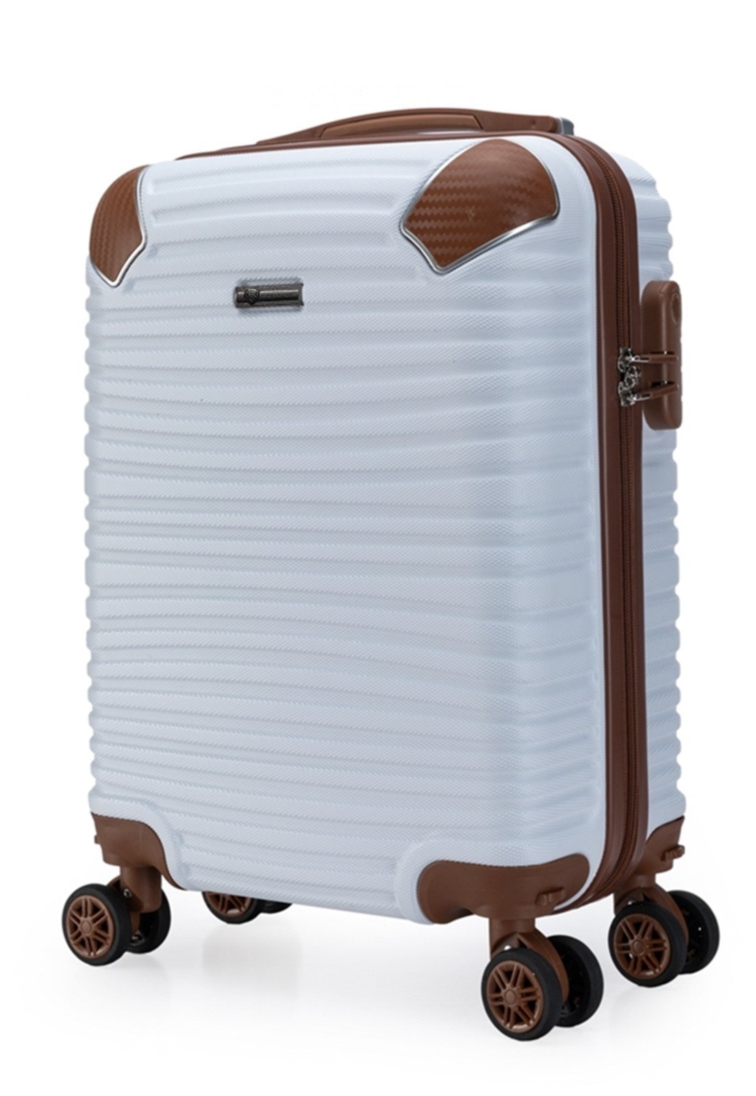 Imagem principal Mala Pequena De Mão Viagem Bordo 4 Rodas Reforçada Executiva Swissport branco