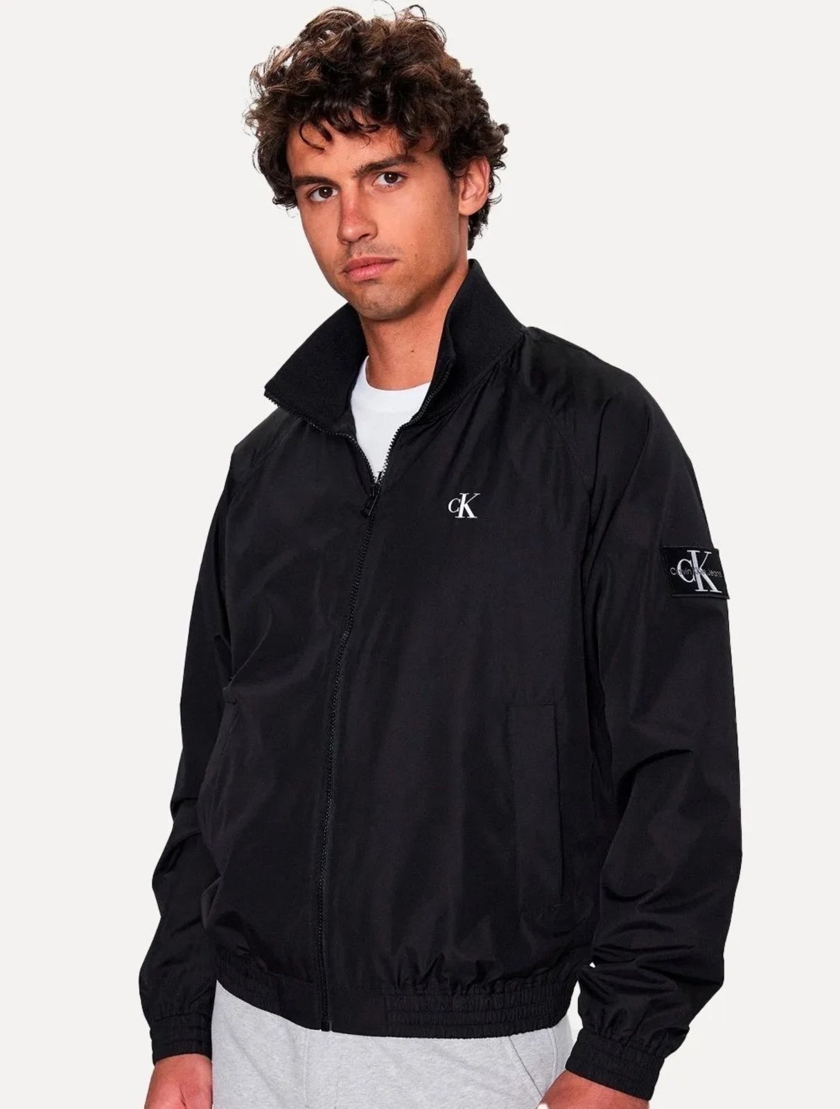 Imagem principal Jaqueta Calvin Klein Jeans Bomber Recycled Polyester Zip Up Preta Calvin Klein preto