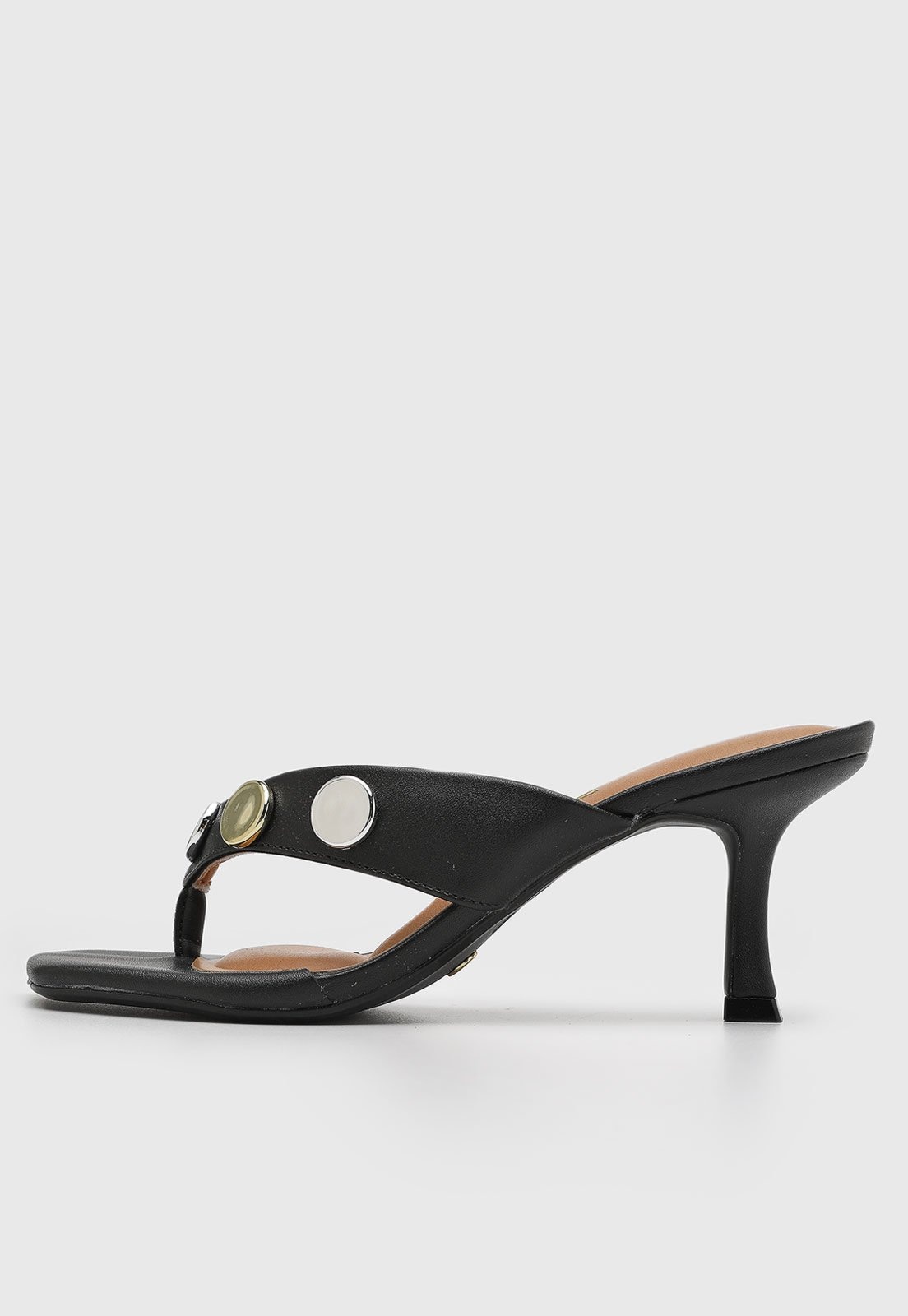 Imagem principal Sandália Feminina Vizzano Salto Médio Geométrico Preta VIZZANO preto