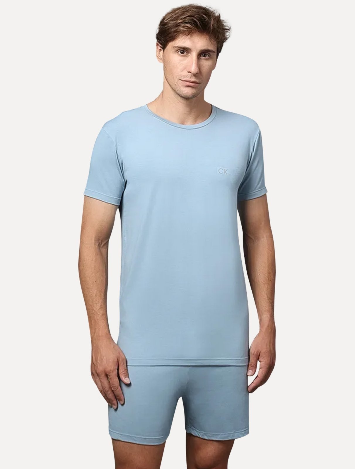 Imagem principal Pijama Calvin Klein Curto Bermuda Modal CK Logo Grande Claro Calvin Klein azul