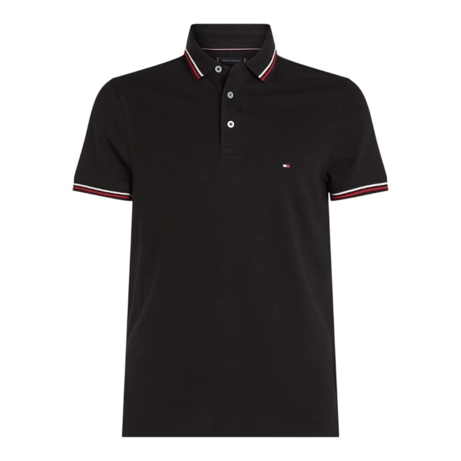 Imagem principal Camisa Polo Tommy Hilfiger Tipped Slim Fit Masculino Tommy Hilfiger preto