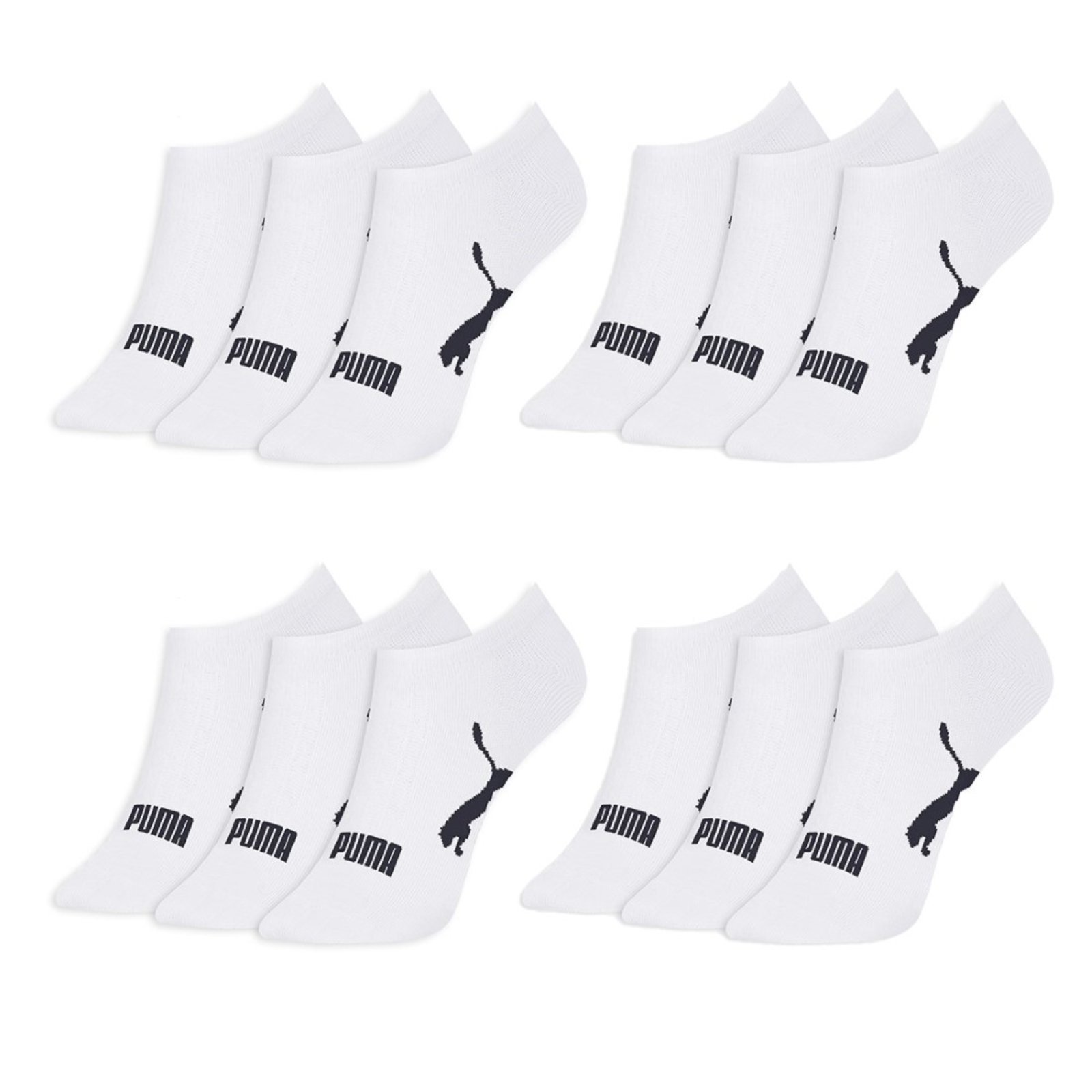 Imagem principal Kit 12 Pares de Meias Puma Femininas Sapatilhas Esportivas 34 Puma branco