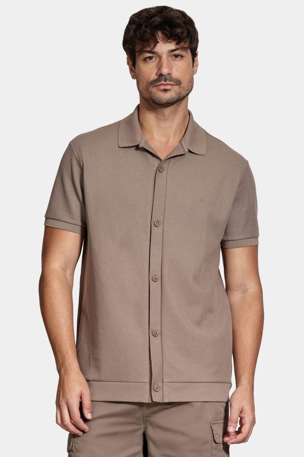 Imagem principal Camisa Aramis Manga Curta Interlock Charuto Aramis marrom