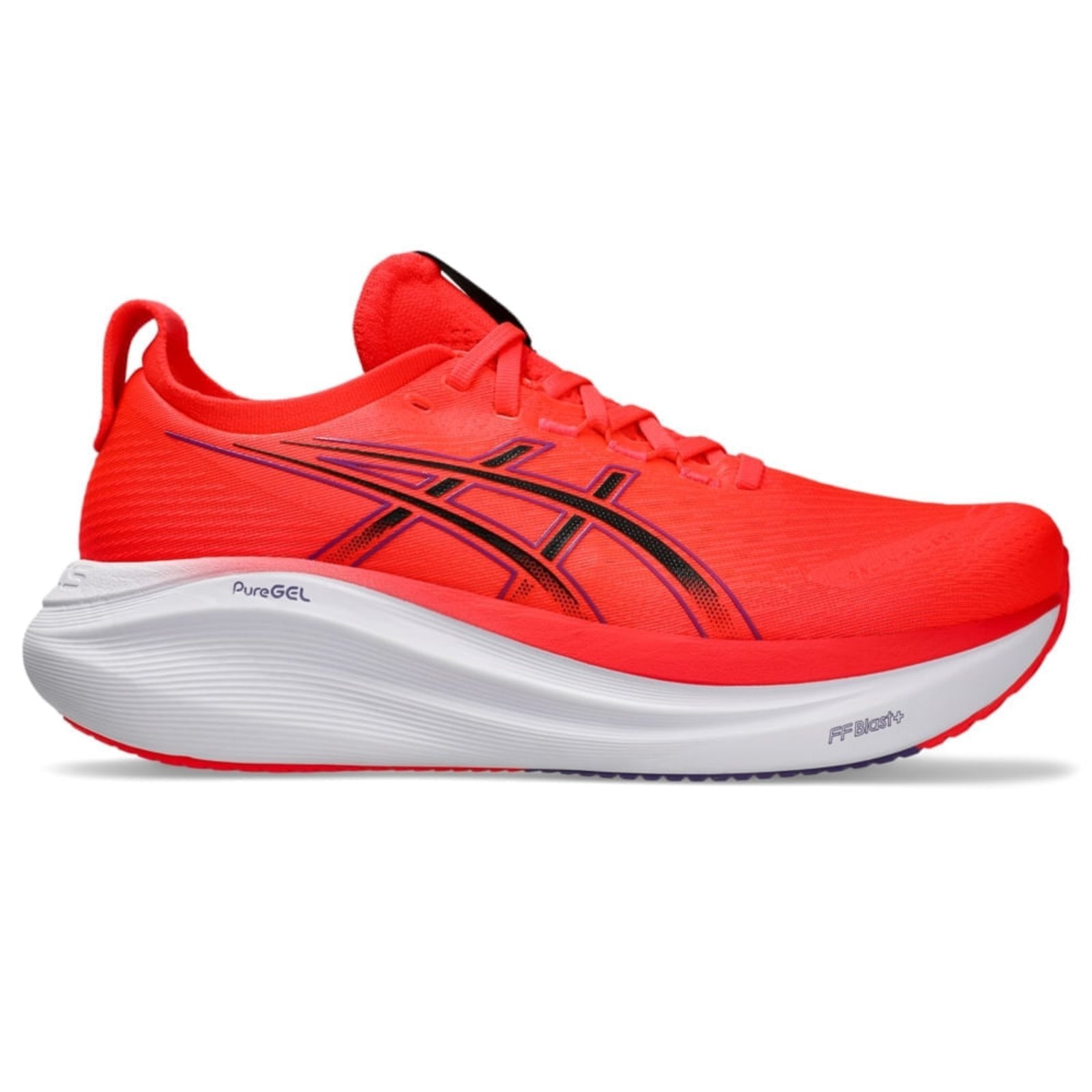 Imagem principal Tênis ASICS GEL-Nimbus 27 - Masculino Preto ASICS vermelho