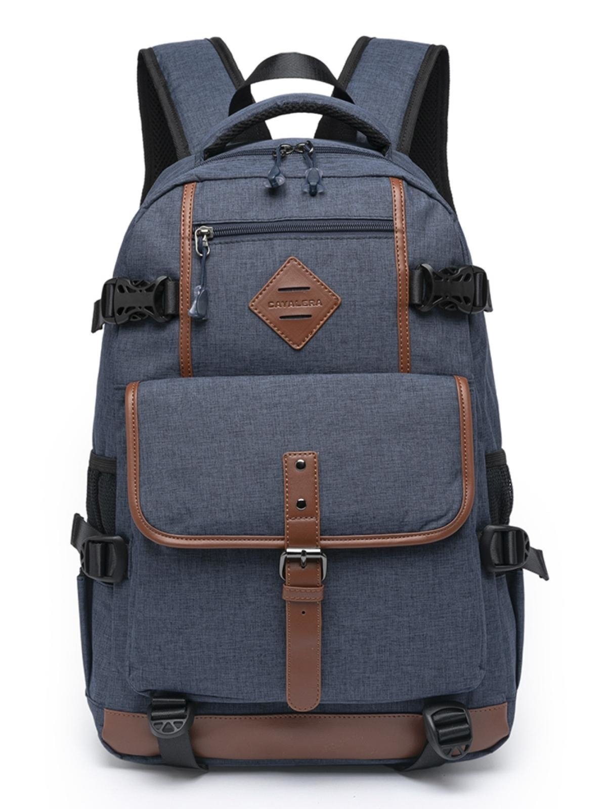 Imagem principal Mochila Unissex Escolar Trabalho Espaçosa Cavalera azul