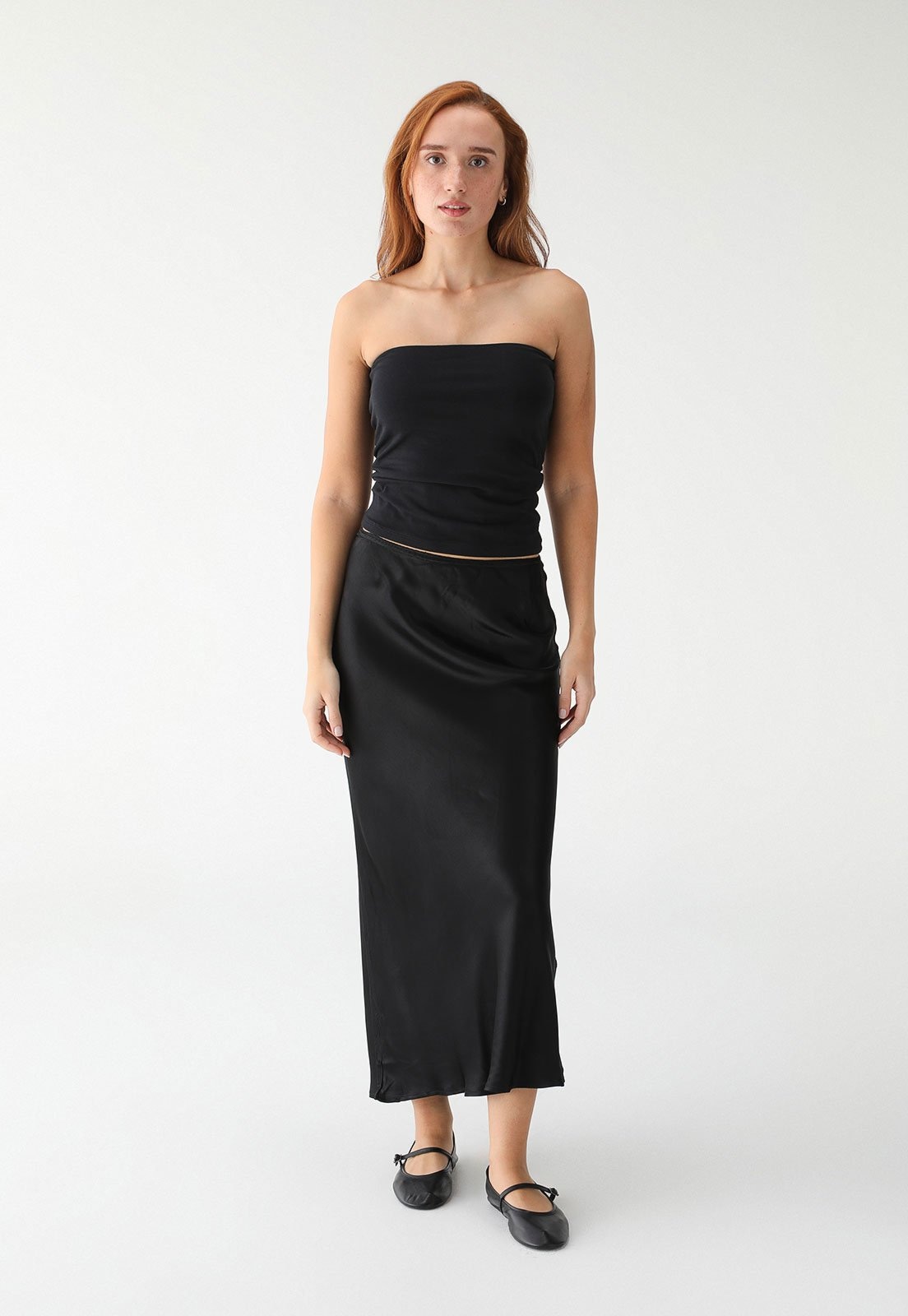 Imagem principal Saia TOPSHOP Midi Lisa Topshop preto