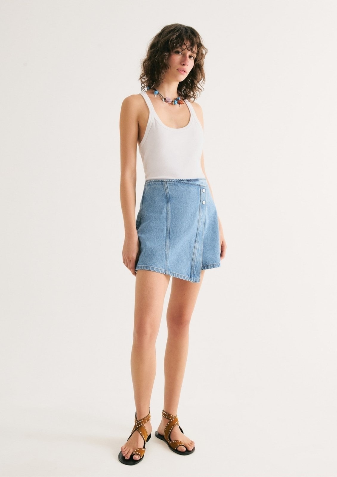 Imagem principal Shorts Saia Jeans Cintura Média Hering azul