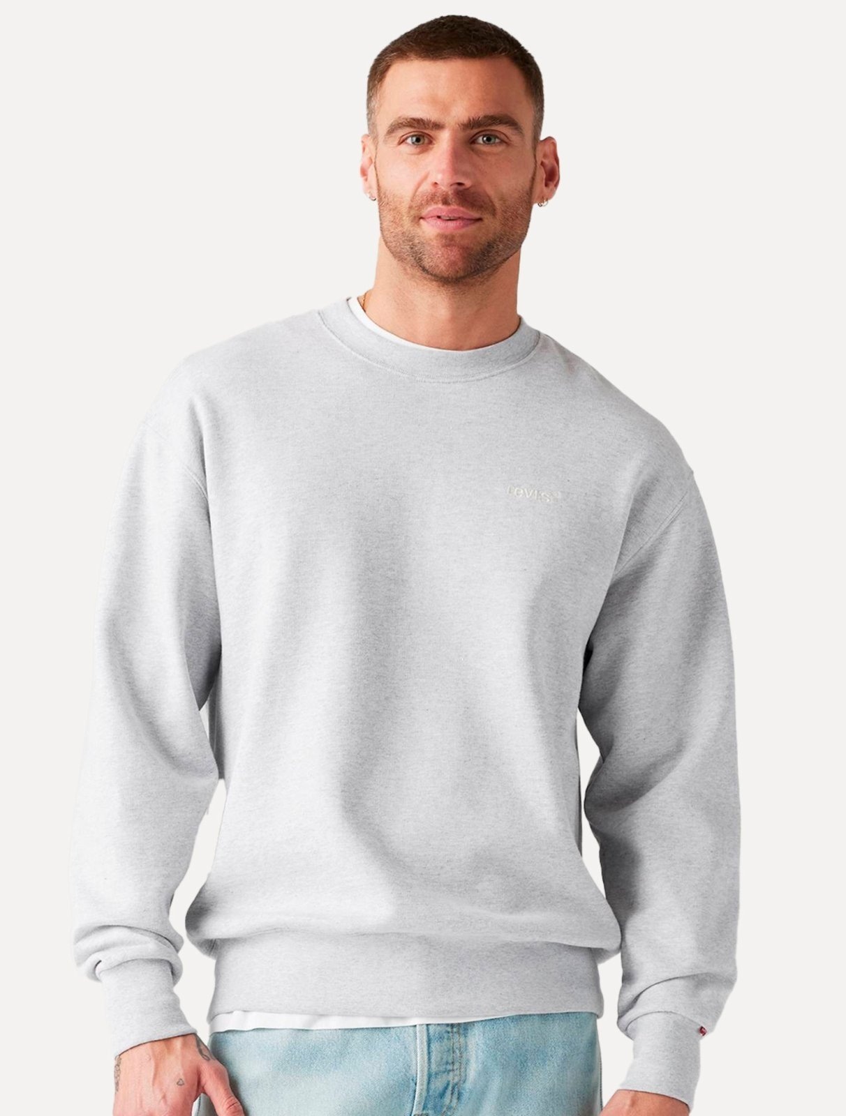Imagem principal Moletom Levis Masculino Crewneck Authentic Logo Poster Mescla Levis cinza