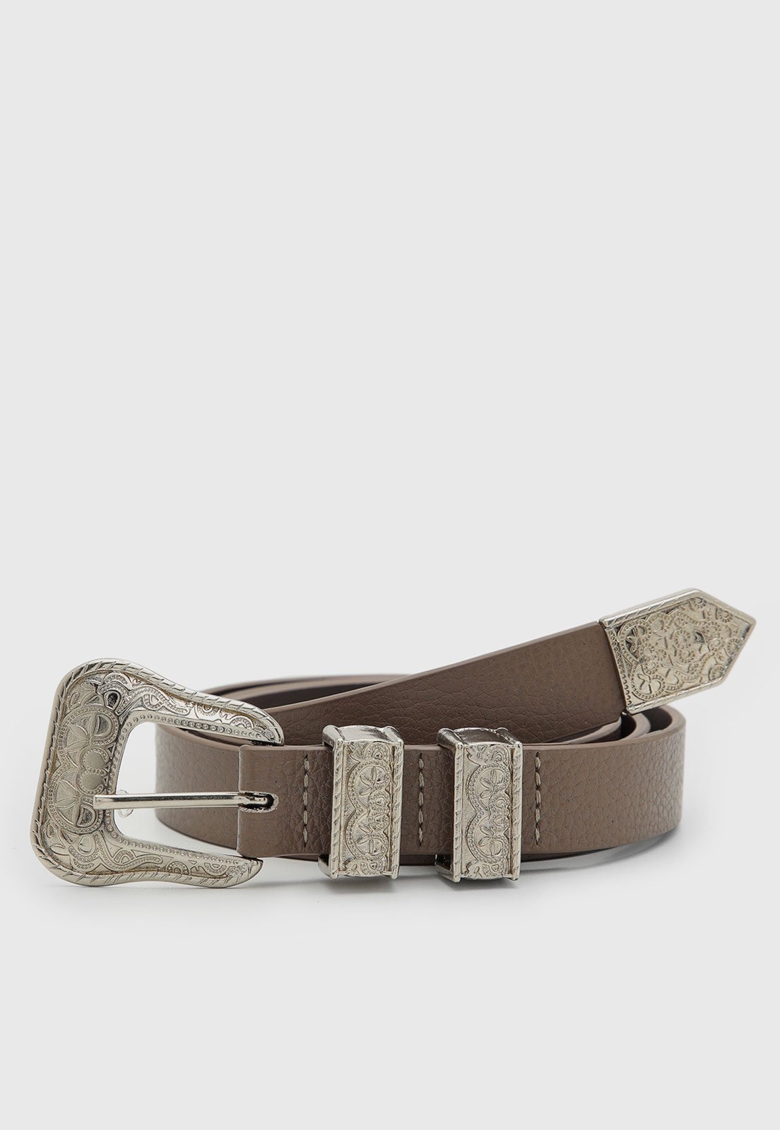 Imagem principal Cinto Feminino Luiza Barcelos Viena Ponteira Metálica Luiza Barcelos marrom