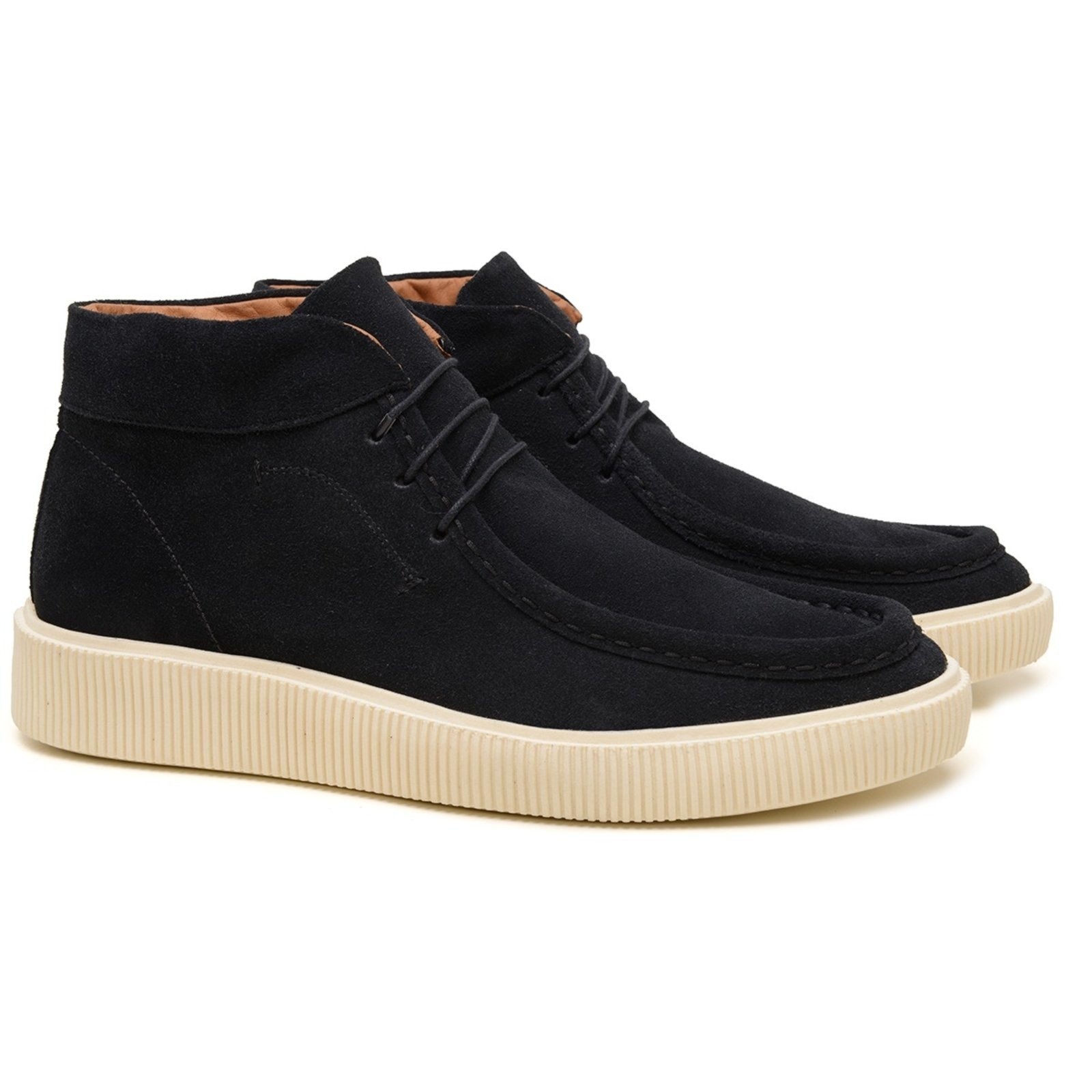 Imagem principal Bota Masculina Casual Anna Andrade Couro Cano Baixo Robusta Camurça Confortável Anna Andrade azul marinho