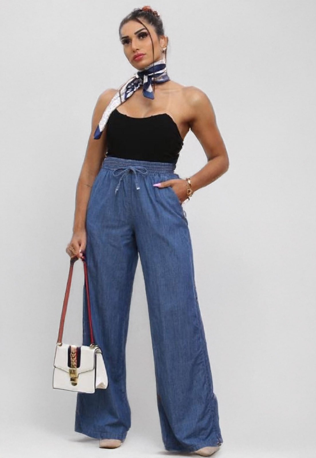 Imagem principal Calça Cabanafree Jeans Pantalona Cabanafree azul