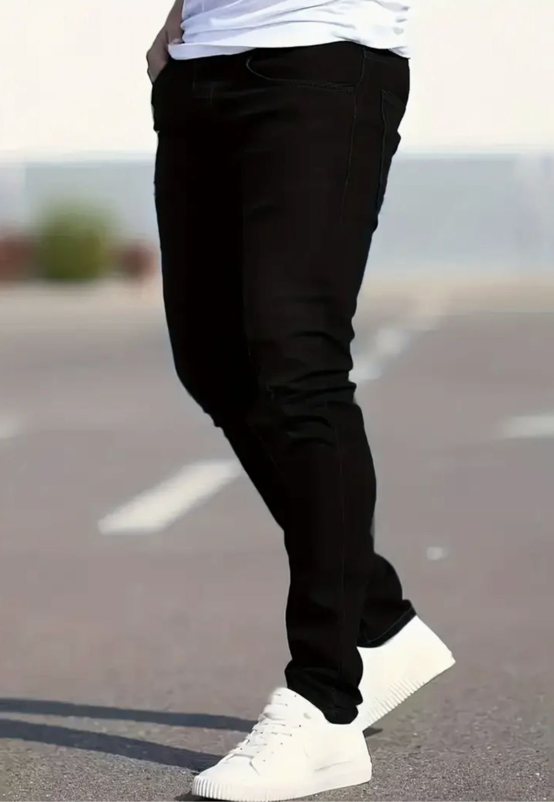 Imagem principal Calça Jeans Masculina Skinny Black Premium Modelo Fashion Preta ED E A E JEANS preto black