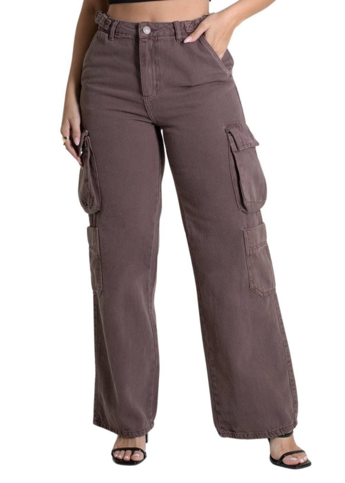 Imagem principal Calça Sarja Sawary Wide Leg - 279950 Sawary marrom