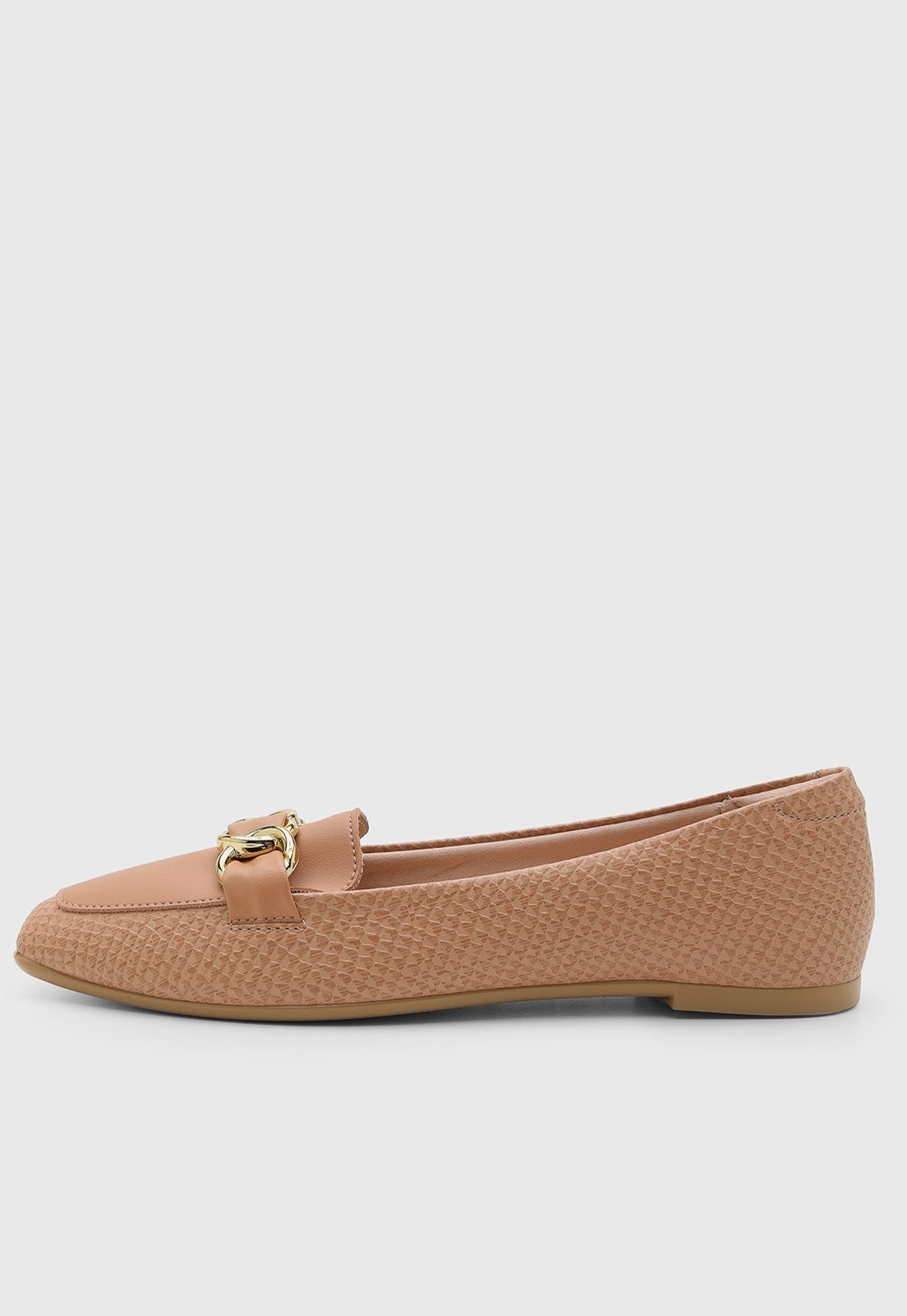 Imagem principal Sapatilha Feminina Moleca Texturizada Corrente Dourada MOLECA nude