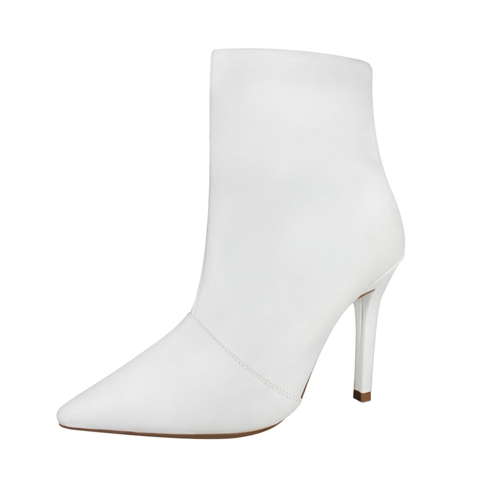 Imagem principal Bota Salto Alto Fino 10 cm Cano Curto Bico Fino Luiza Sobreira Branca Mod. 2255 Luiza Sobreira branco