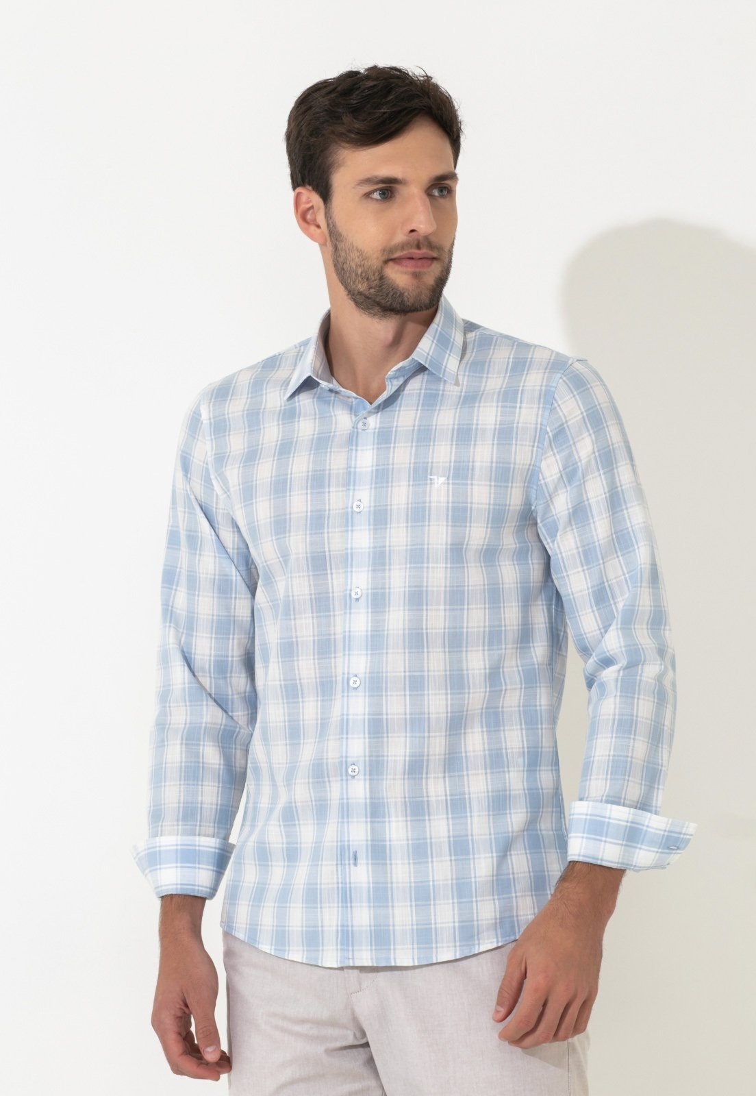 Imagem principal Camisa Traymon Xadrez Slim Claro Traymon azul