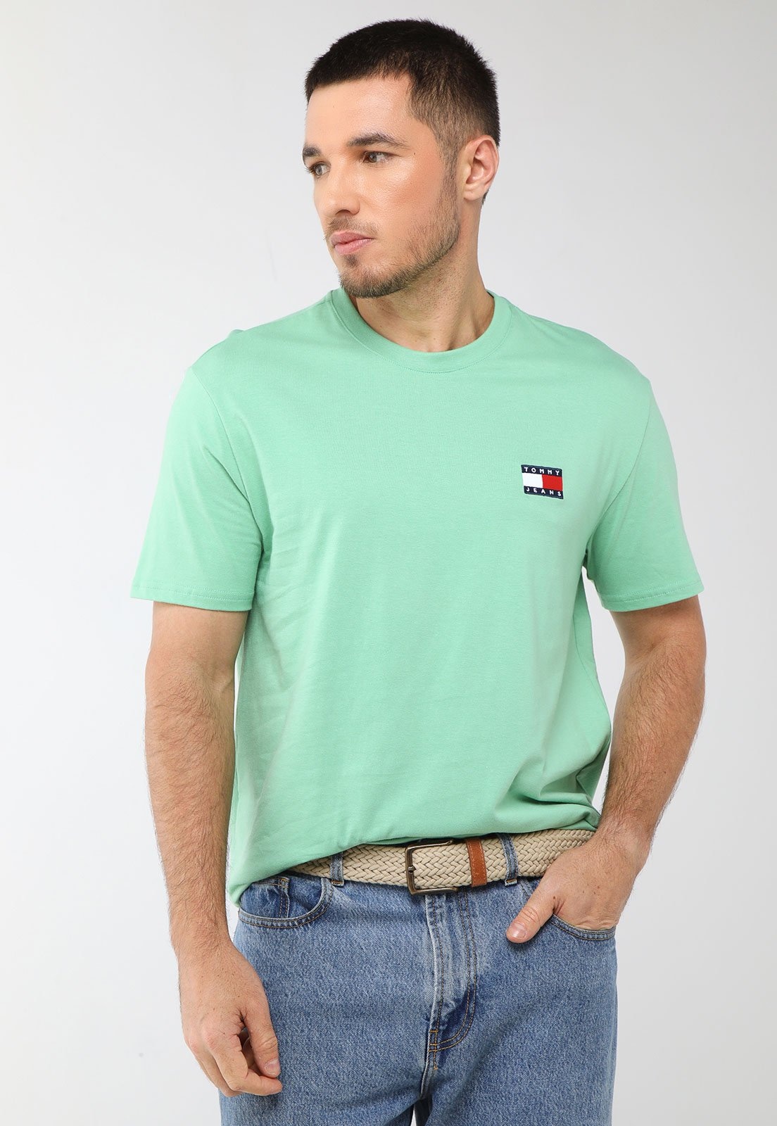 Imagem principal Camiseta Masculina Tommy Jeans TJM REG BADGE Tee Claro Tommy Jeans verde