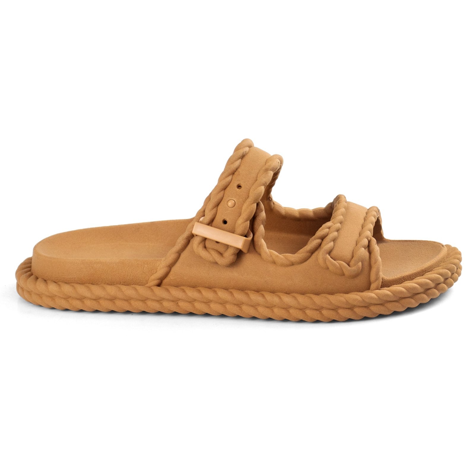 Imagem principal Sandália Papete Slide Anatômica Leve Macia Confortável Tira Ajustável Trançada Resistente ÉPICO CALÇADOS marrom