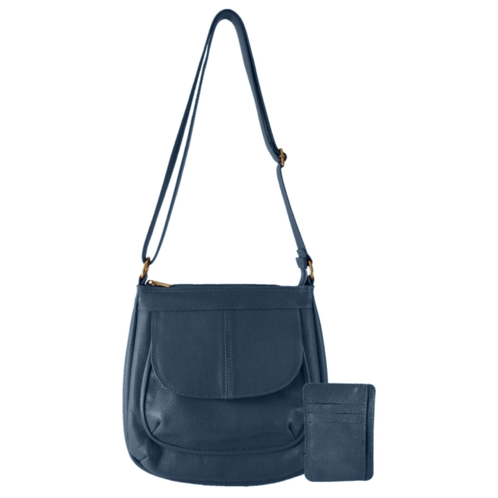 Imagem principal Kit Bolsa e Porta Cartões TopGrife Couro Marinho TopGrife azul marinho