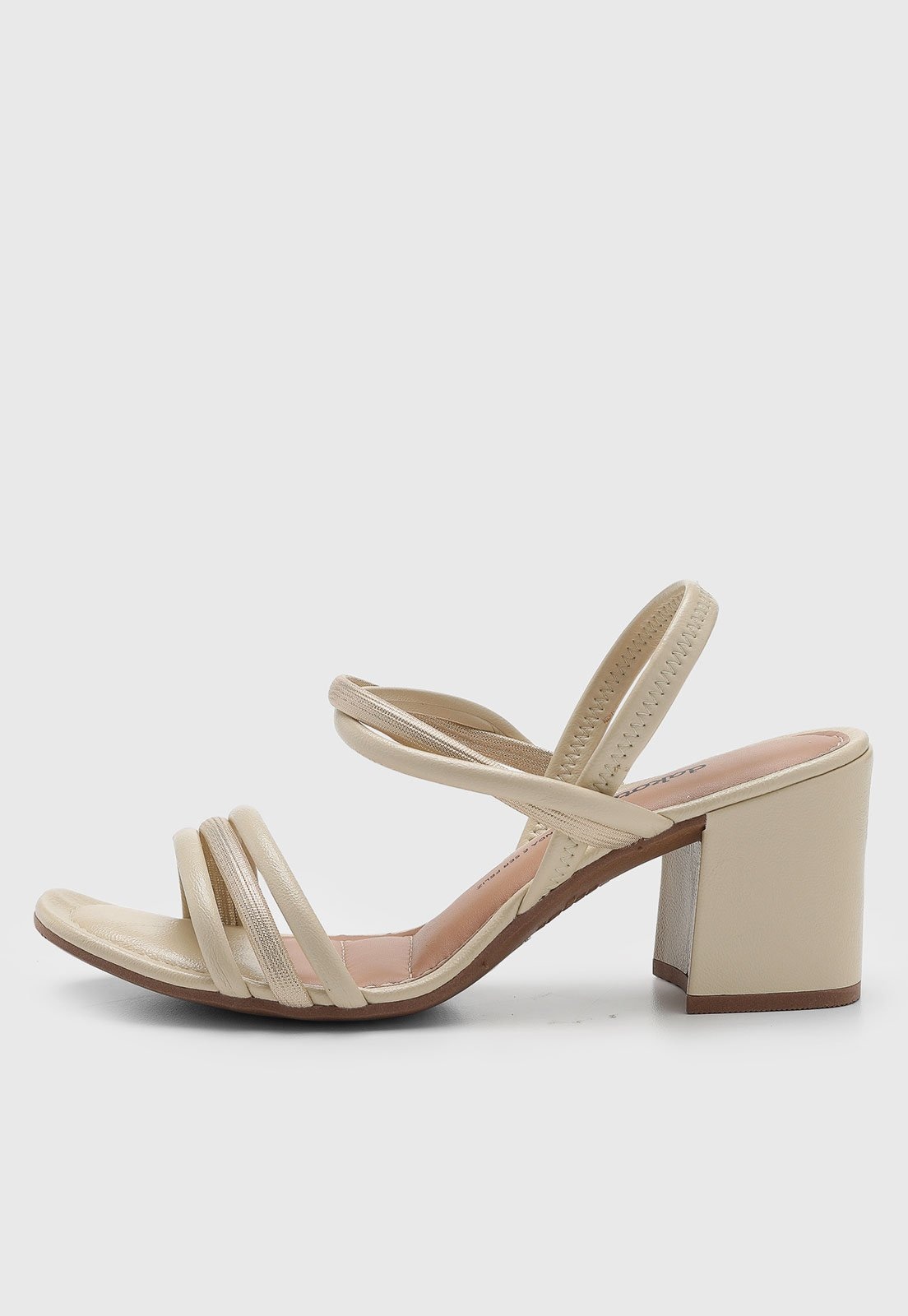 Imagem principal Sandália Feminina Dakota Salto Bloco Bege Dakota off-white