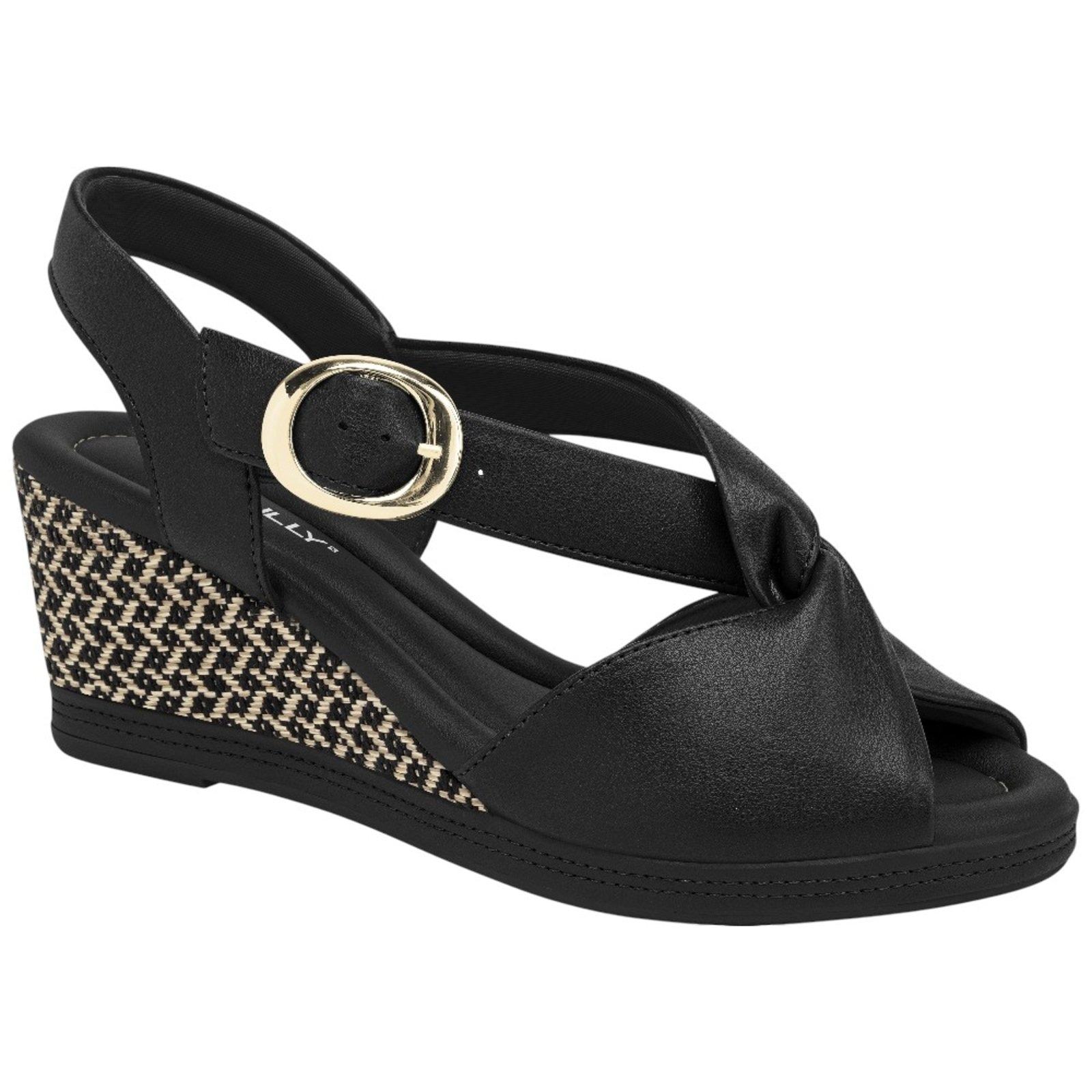 Imagem principal Sandália Anabela Alta Piccadilly 408242 Feminino Piccadilly preto