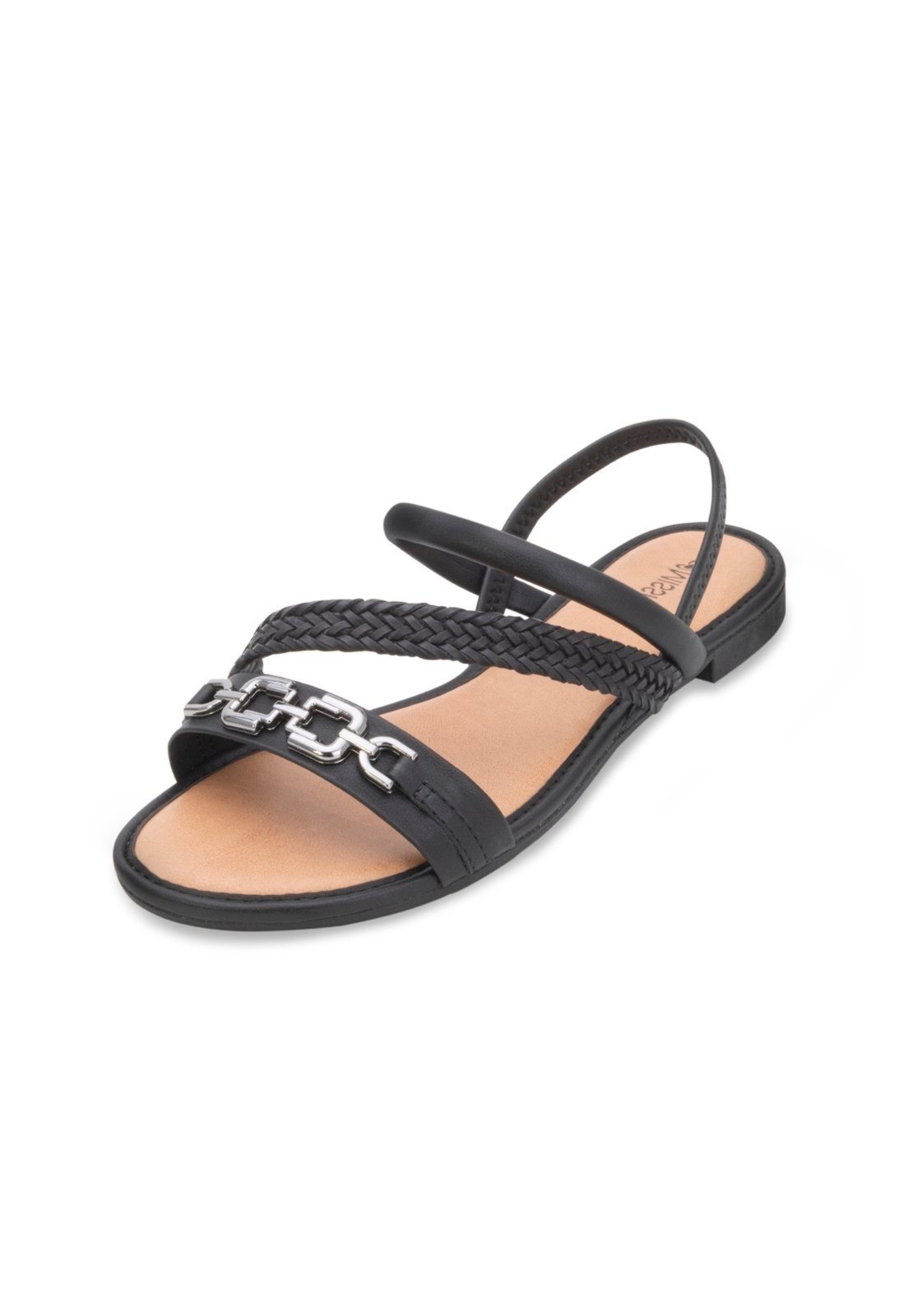 Imagem principal Sandália Rasteira Mississipi MB24-MB393 Caramelo MISSISSIPI preto