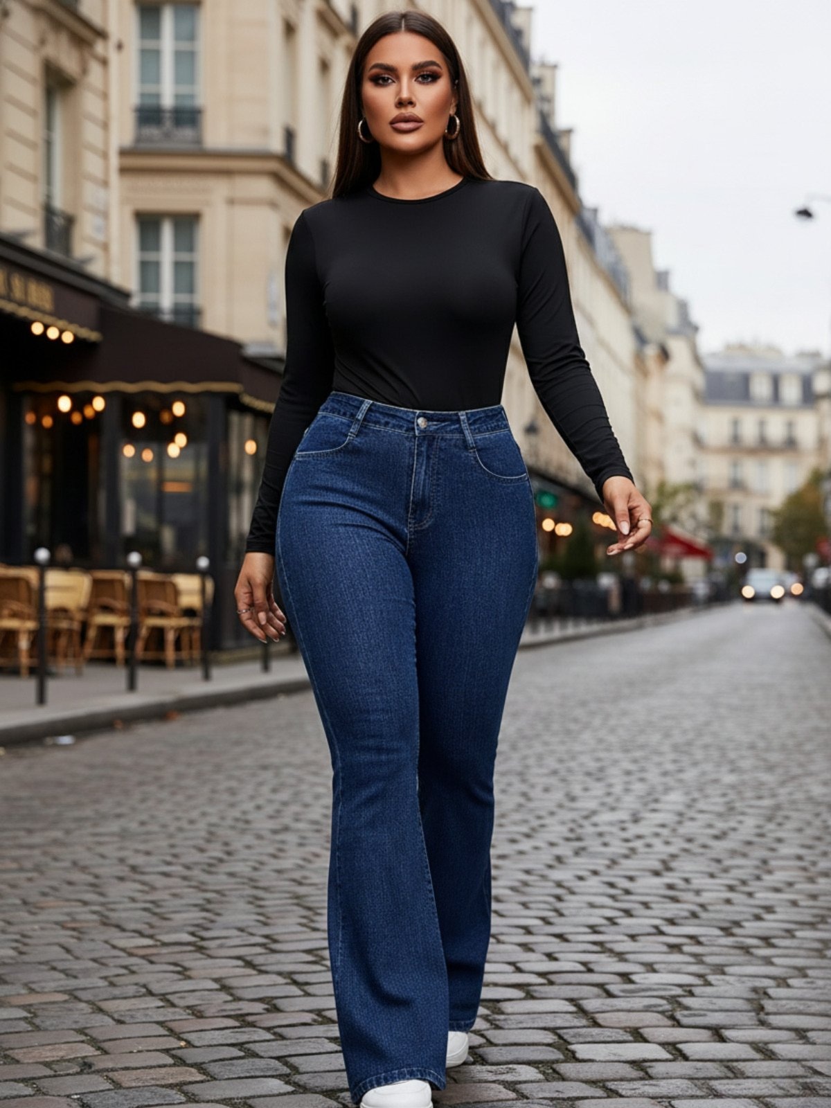 Imagem principal Calça Jeans Feminina Tex Jeans Flare Delicada e Casual Escuro TEX JEANS azul