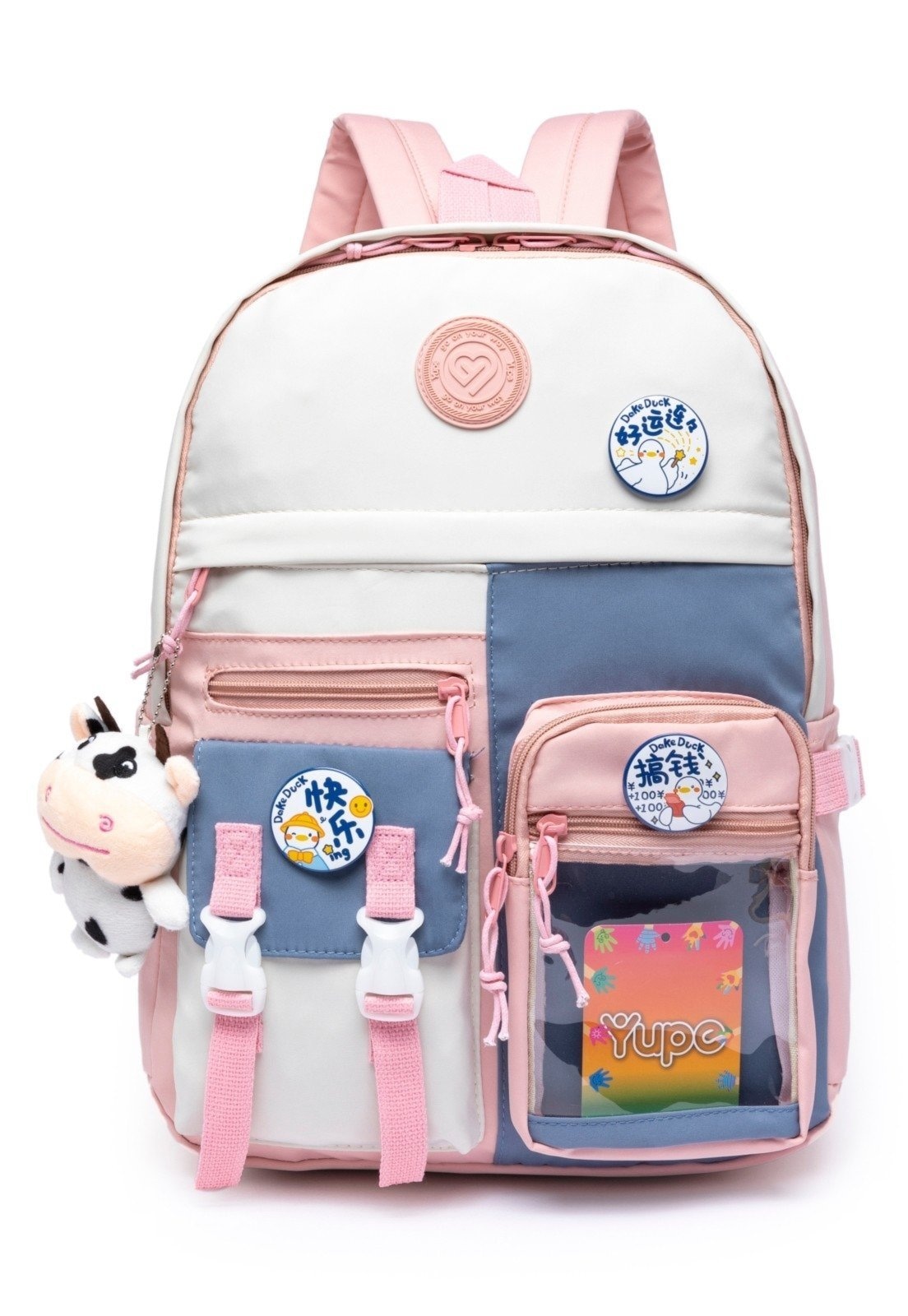 Imagem principal Infantil - Mochila Feminina Bolsa Espaçosa Escola Passeio Antifurto Resistente YUPE rosa