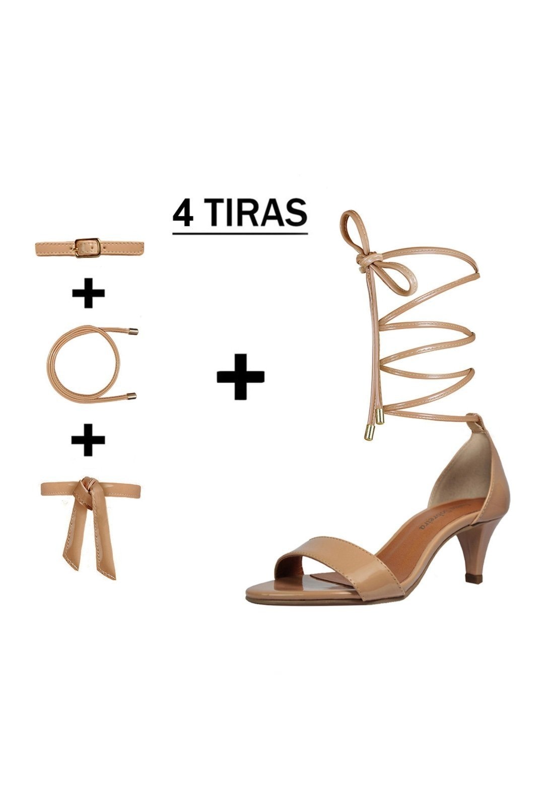 Imagem principal Sandália Troca Tira Salto Baixo Fino Luiza Sobreira Verniz 4068-2 Luiza Sobreira nude