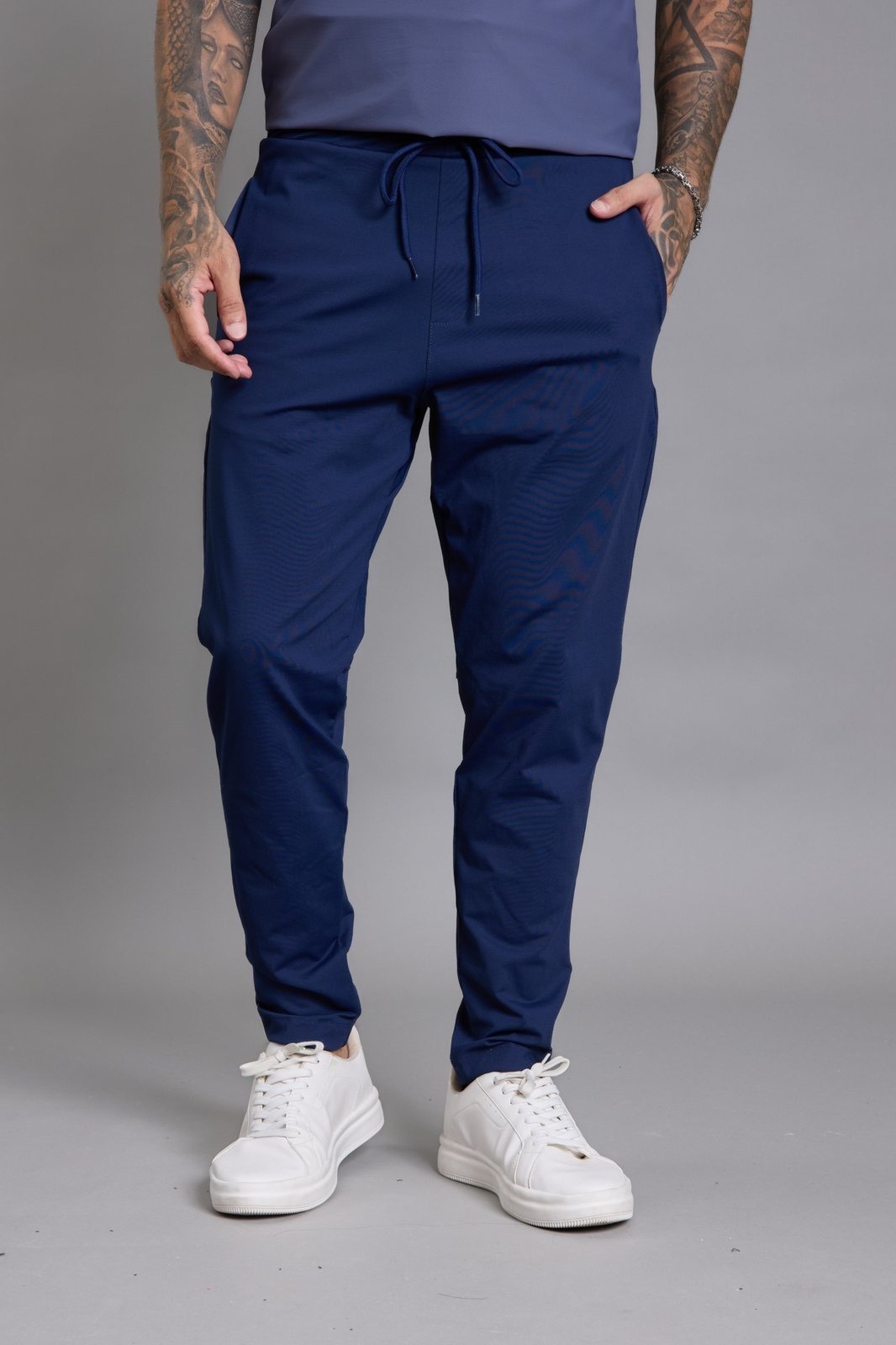 Imagem principal Calça Casual Flexível Masculina em Poliamida na cor Marinho Dialogo Jeans azul