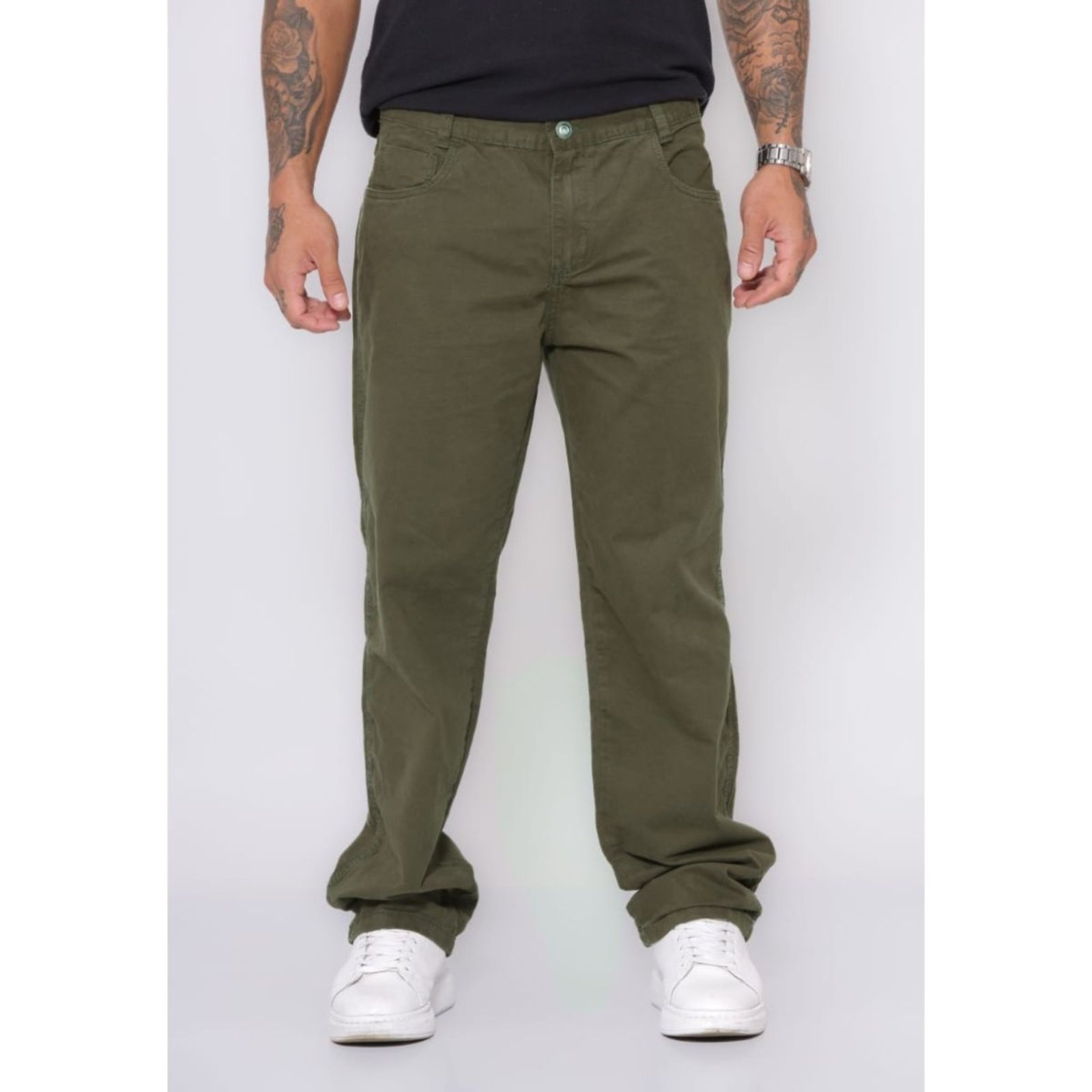 Imagem principal Calça Masculina Verde Alemanha Alleppo Jeans verde militar