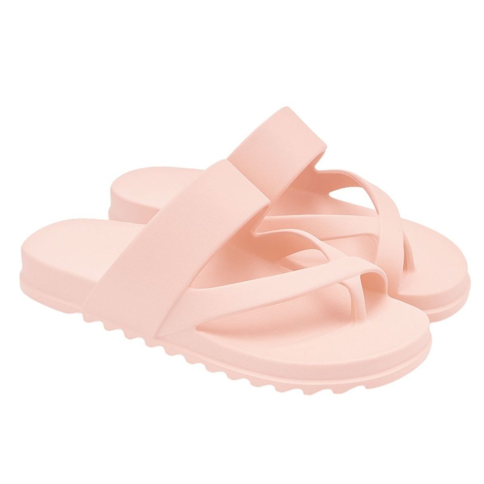 Imagem principal Chinela Feminina Casual Veritimo Papete De Dedo Sandália Elegante Casual Claro Veritimo rosa