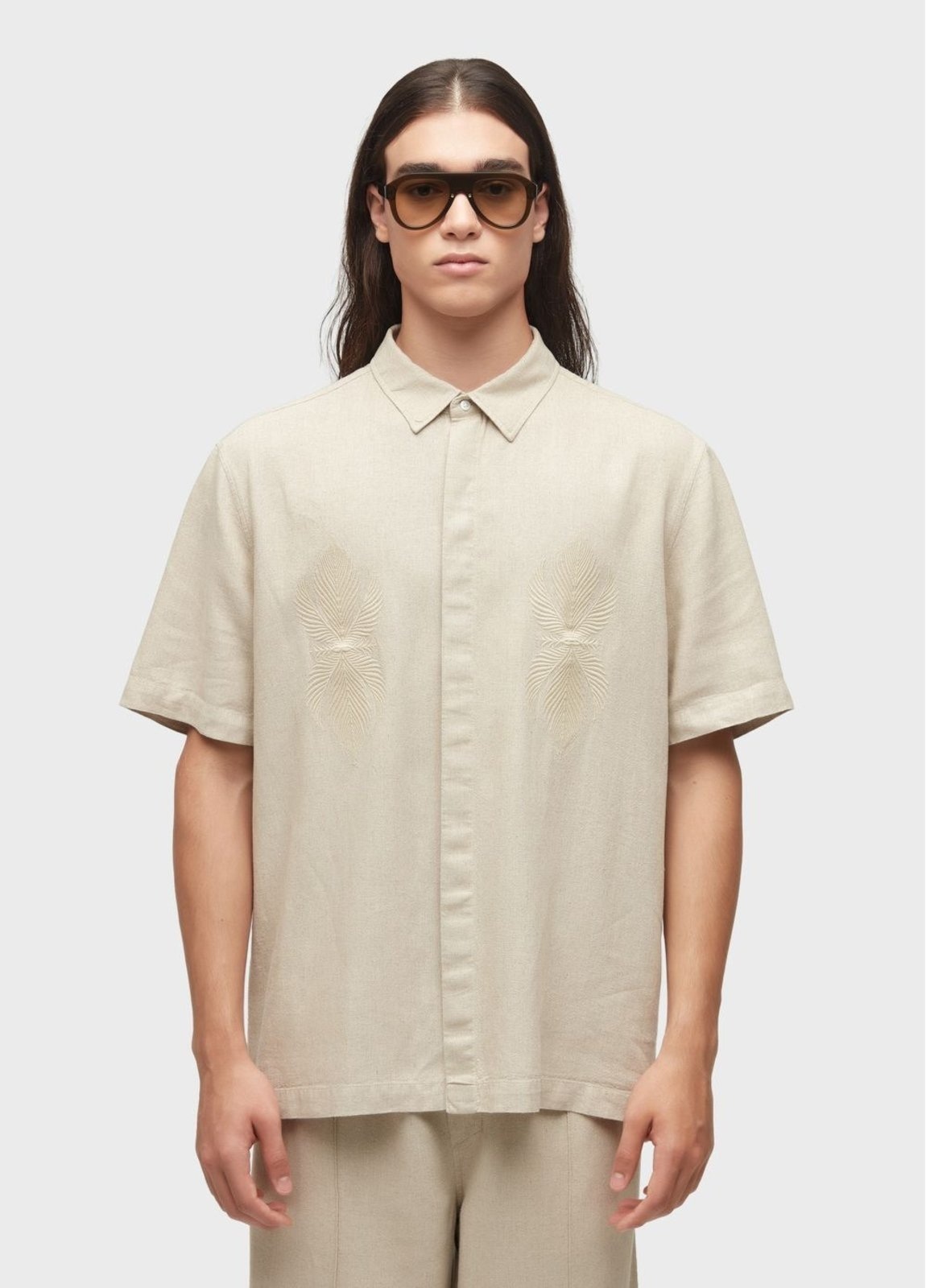 Imagem principal Camisa linen bordado Osklen off-white