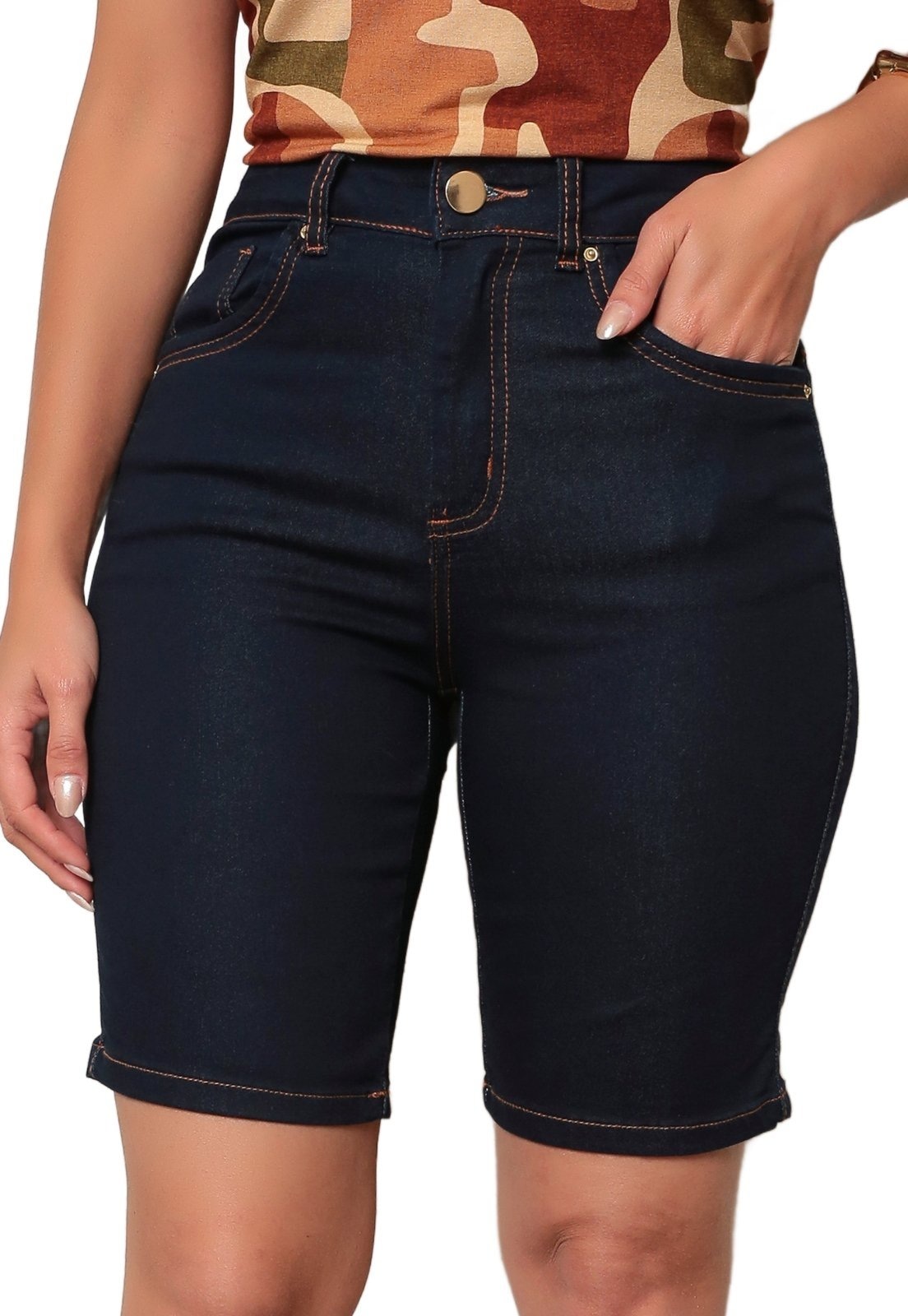 Imagem principal Bermuda Ciclista Dellamarca Escuro Dellamarca azul/jeans indigo