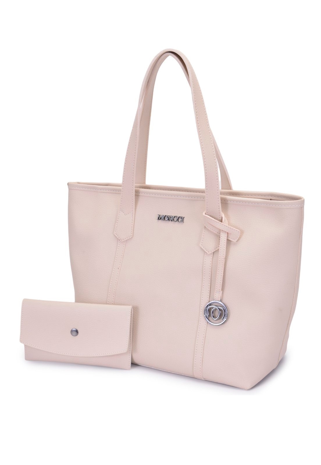 Imagem principal Bolsa de Ombro Grande Moncci Fechamento de zíper Marfim MONCCI bege/off-white