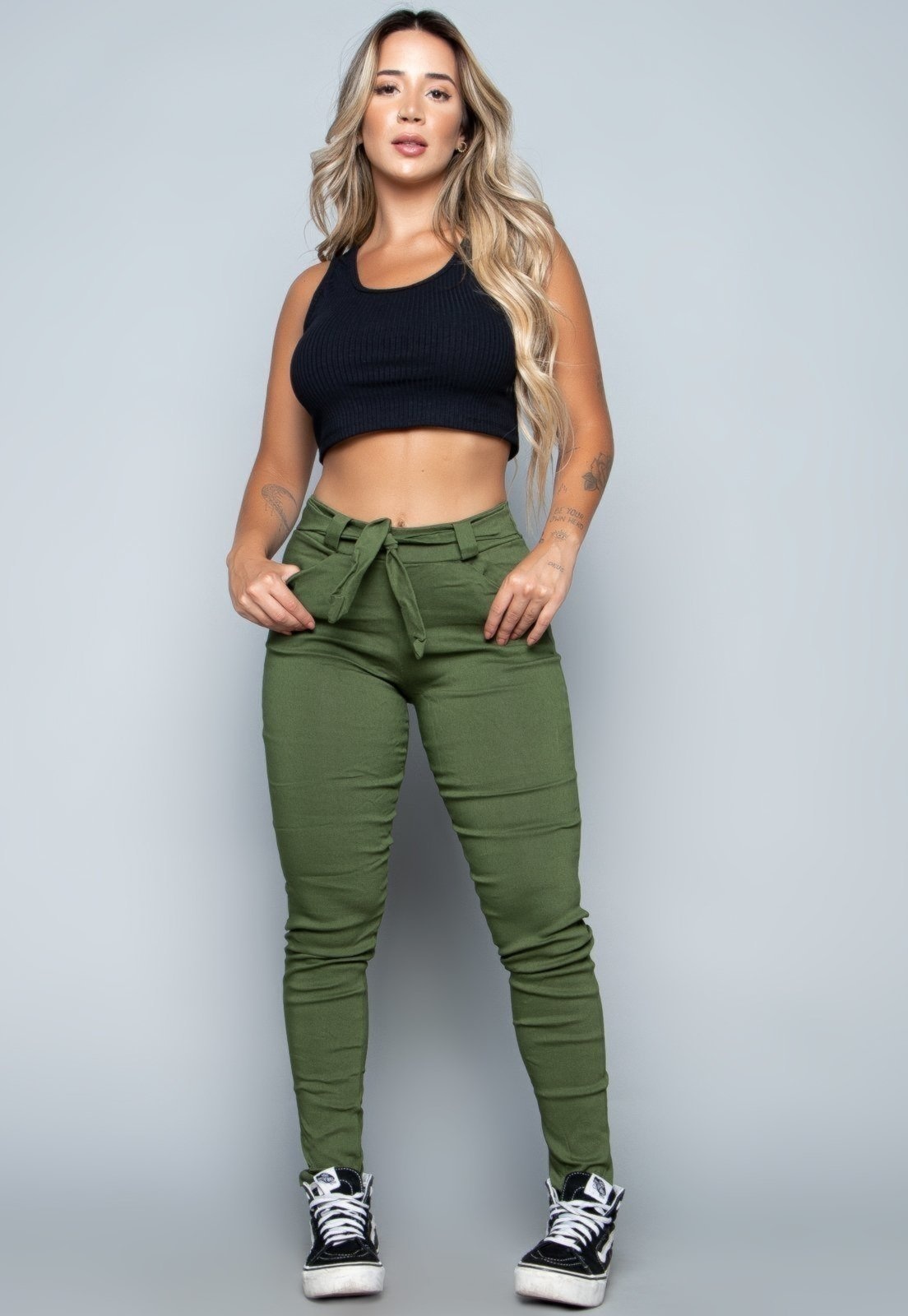 Imagem principal Calça Bengaline Vekyo Casual Lisa VEKYO verde