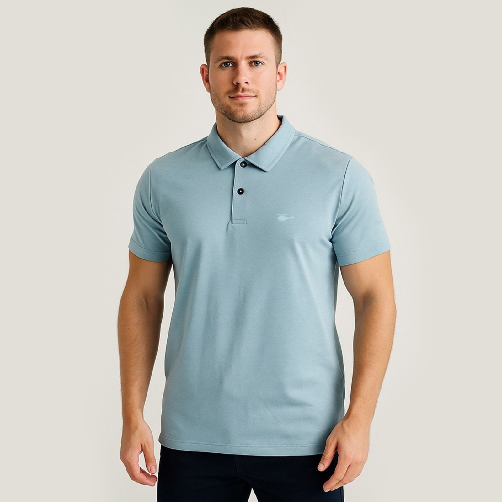 Imagem principal Camisa Polo Masculina Básica Sallo Premium Misto Sky Sallo azul