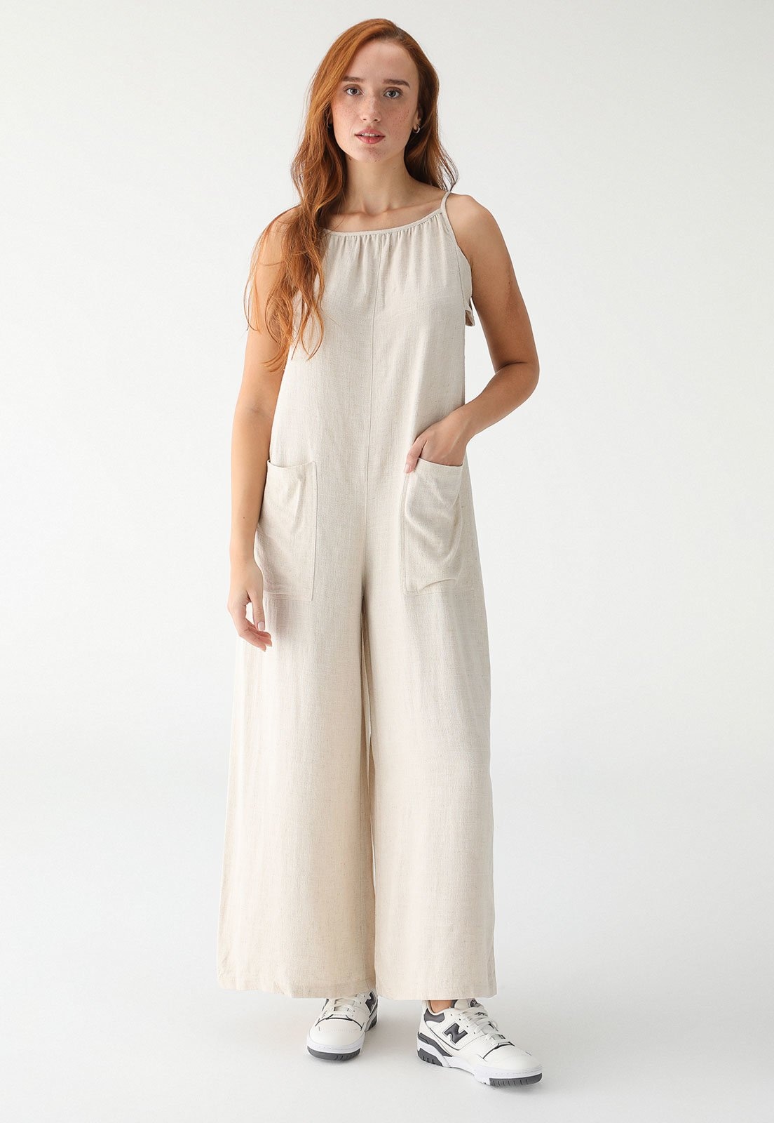 Imagem principal Macacão TOPSHOP Pantalona Recorte Topshop bege