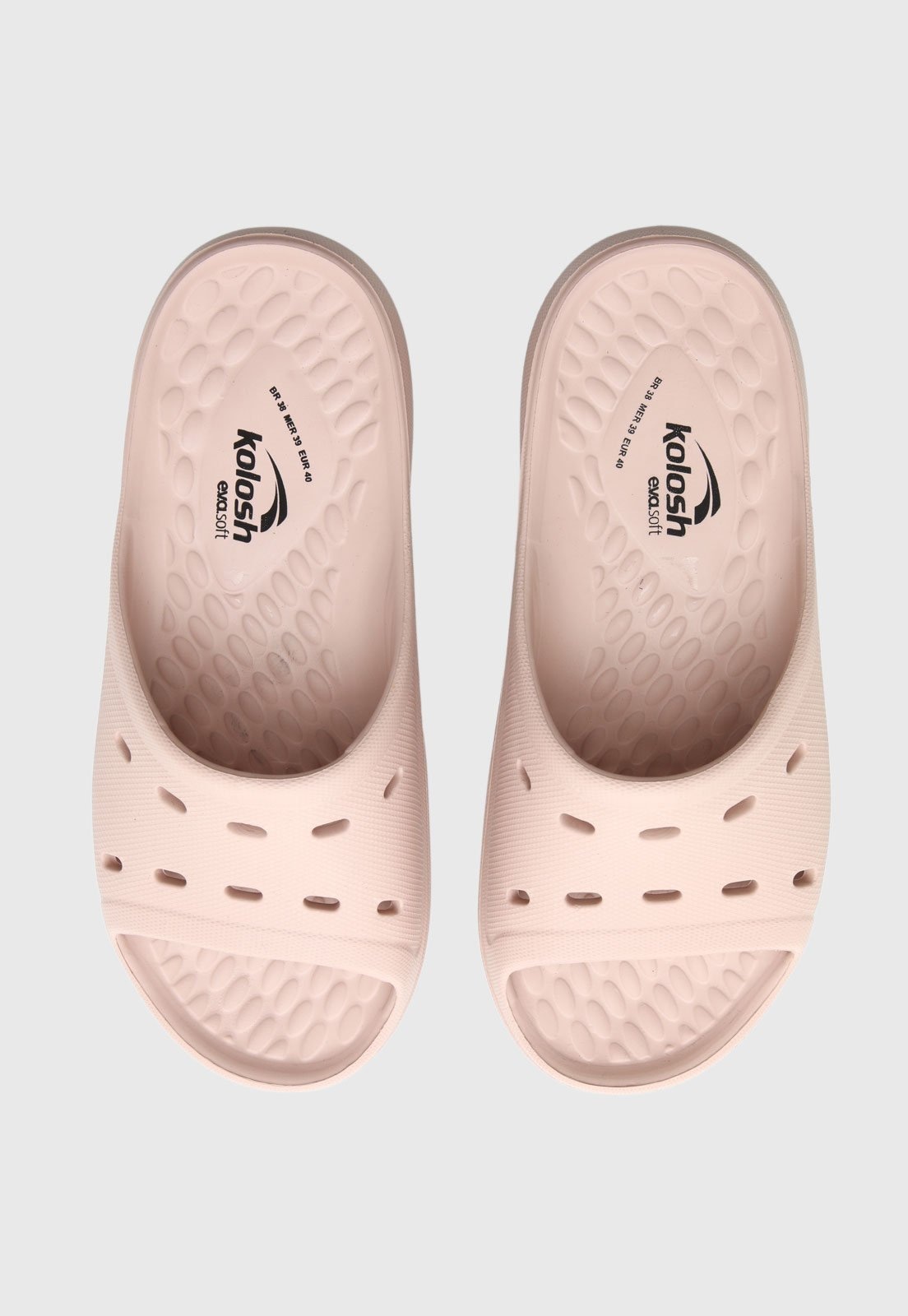 Imagem principal Chinelo Feminino Kolosh Slide Branco Kolosh rosa