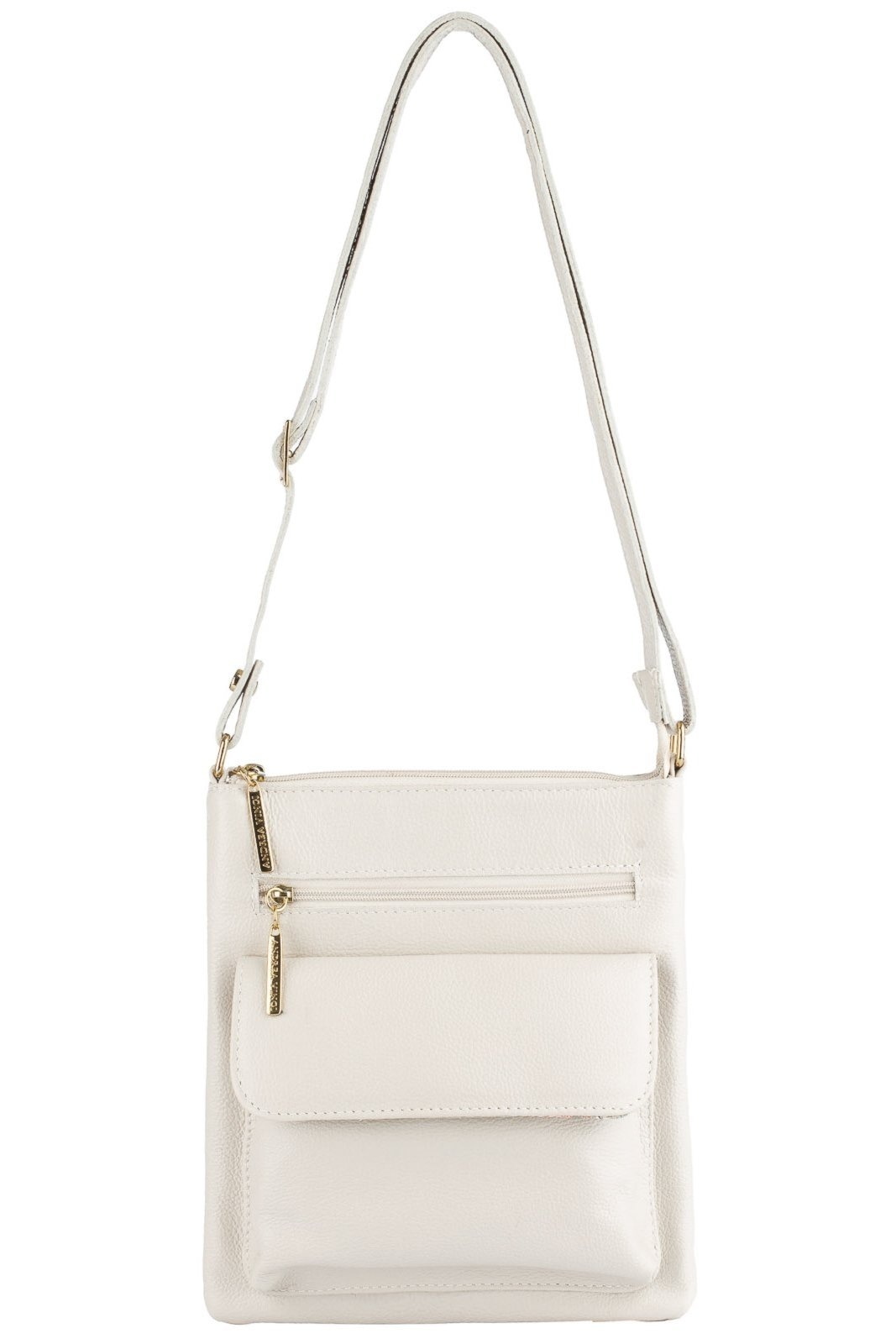 Imagem principal Bolsa pequena transversal de couro liso Alana - Marfim Andrea Vinci vermelho