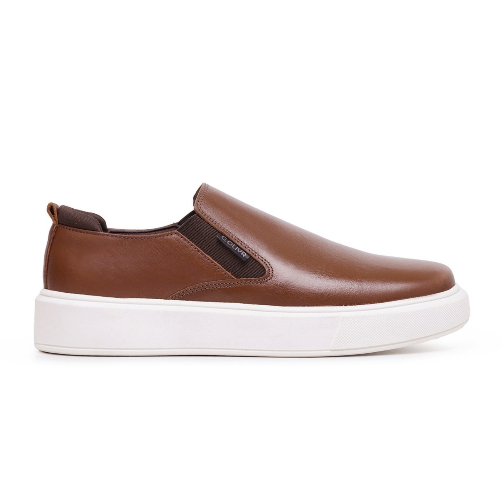 Imagem principal Sapatenis Slip On Lavini Couro Casual Casamento Sola Alta Café Lavini Shoes marrom