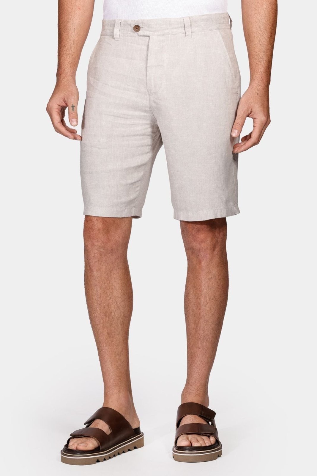 Imagem principal Bermuda Aramis Resort Linho Com Bolso Cáqui Pedra Aramis incolor