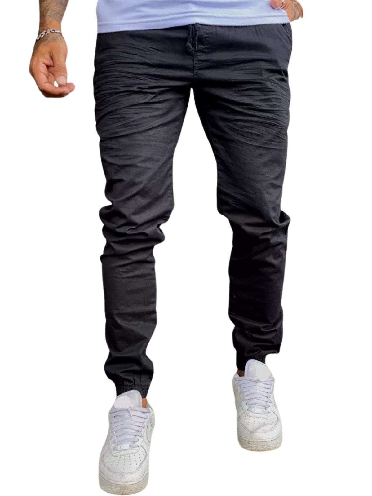 Imagem principal Calça Jogger Masculina Jeans Light com Elástico JEANS LIGHT preto