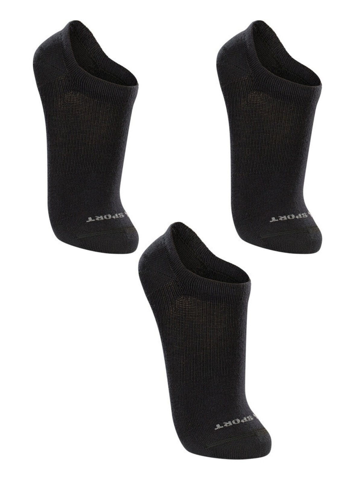 Imagem principal Kit 3 Pares de Meias Esportiva Invisível Lupo Lupo preto