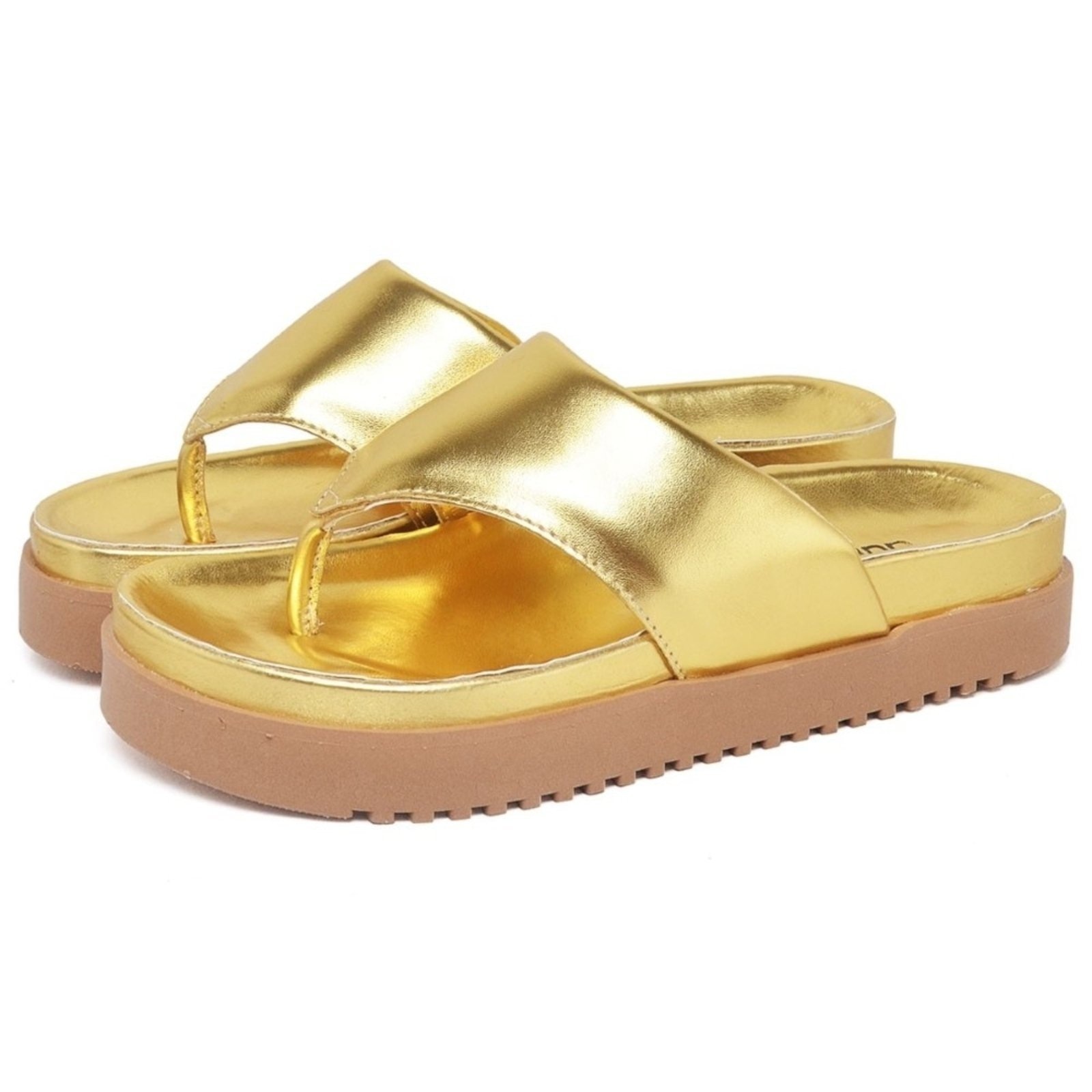 Imagem principal Sandália Chinela Feminina 2045FG Off-White Dourado DUBUY dourado white
