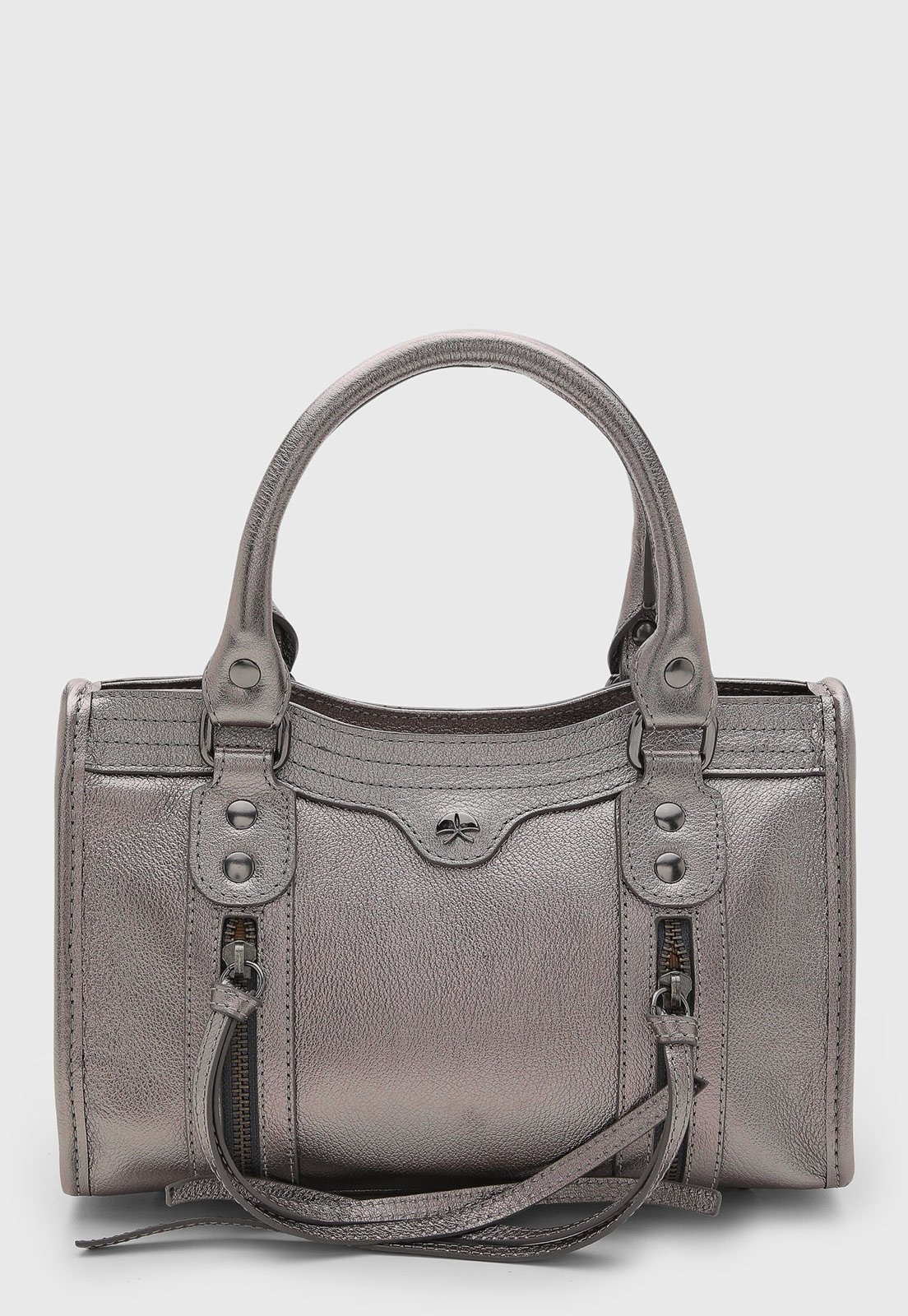 Imagem principal Bolsa Feminina Luiza Barcelos Média Acabamento Metálico Luiza Barcelos grafite