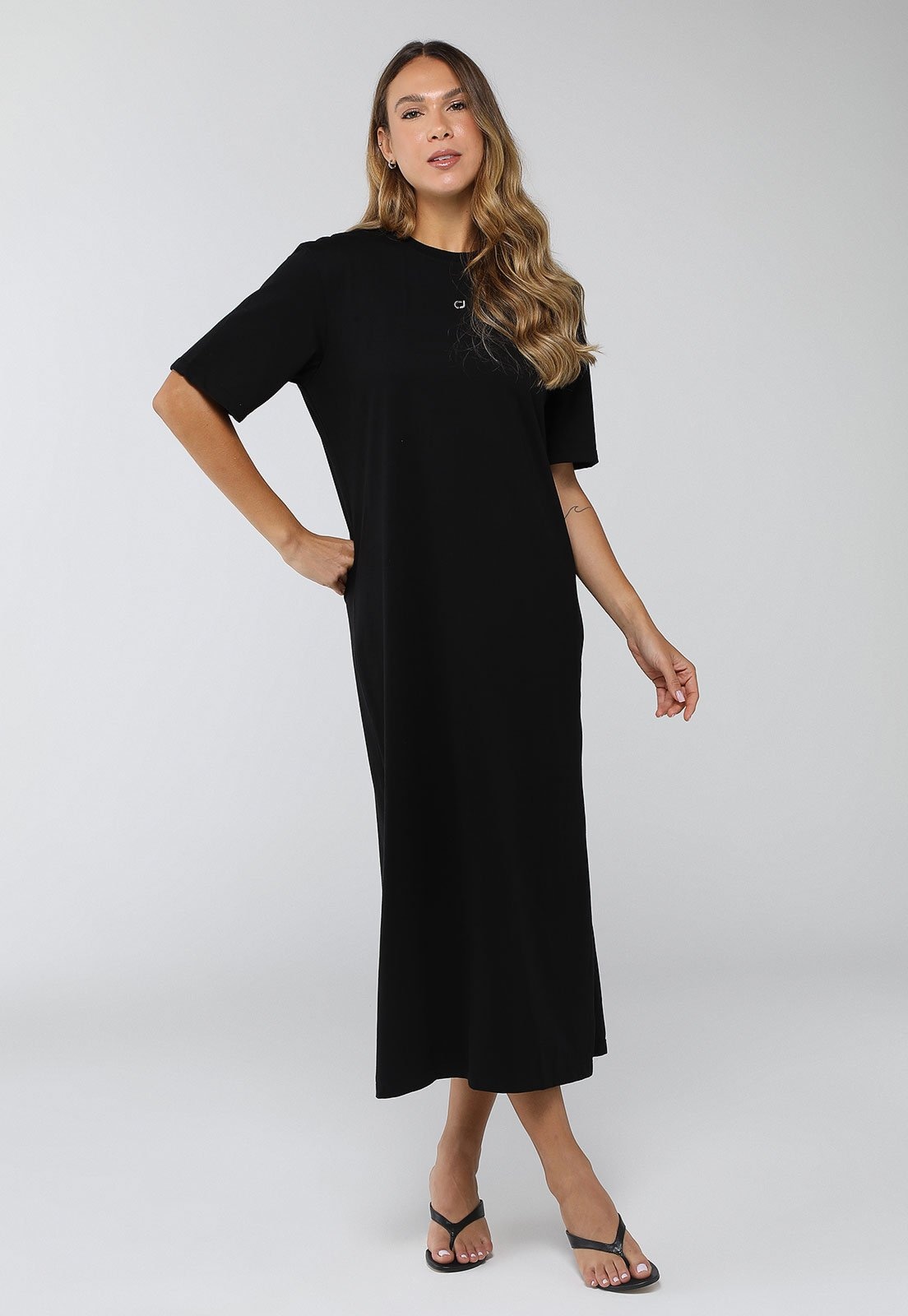 Imagem principal Vestido Feminino Colcci Jeans Midi Colcci Jeans preto