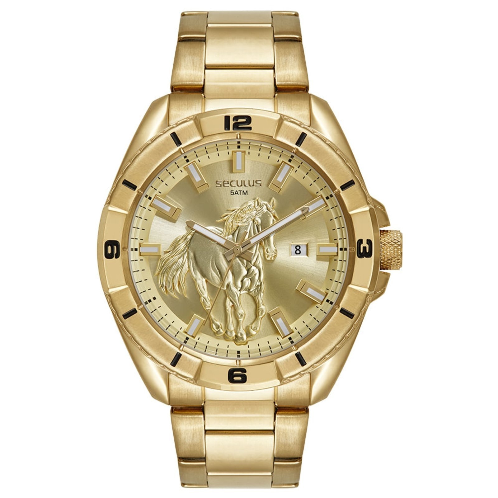 Imagem principal Relógio Masculino Seculus Aço Estilo Country Seculus dourado